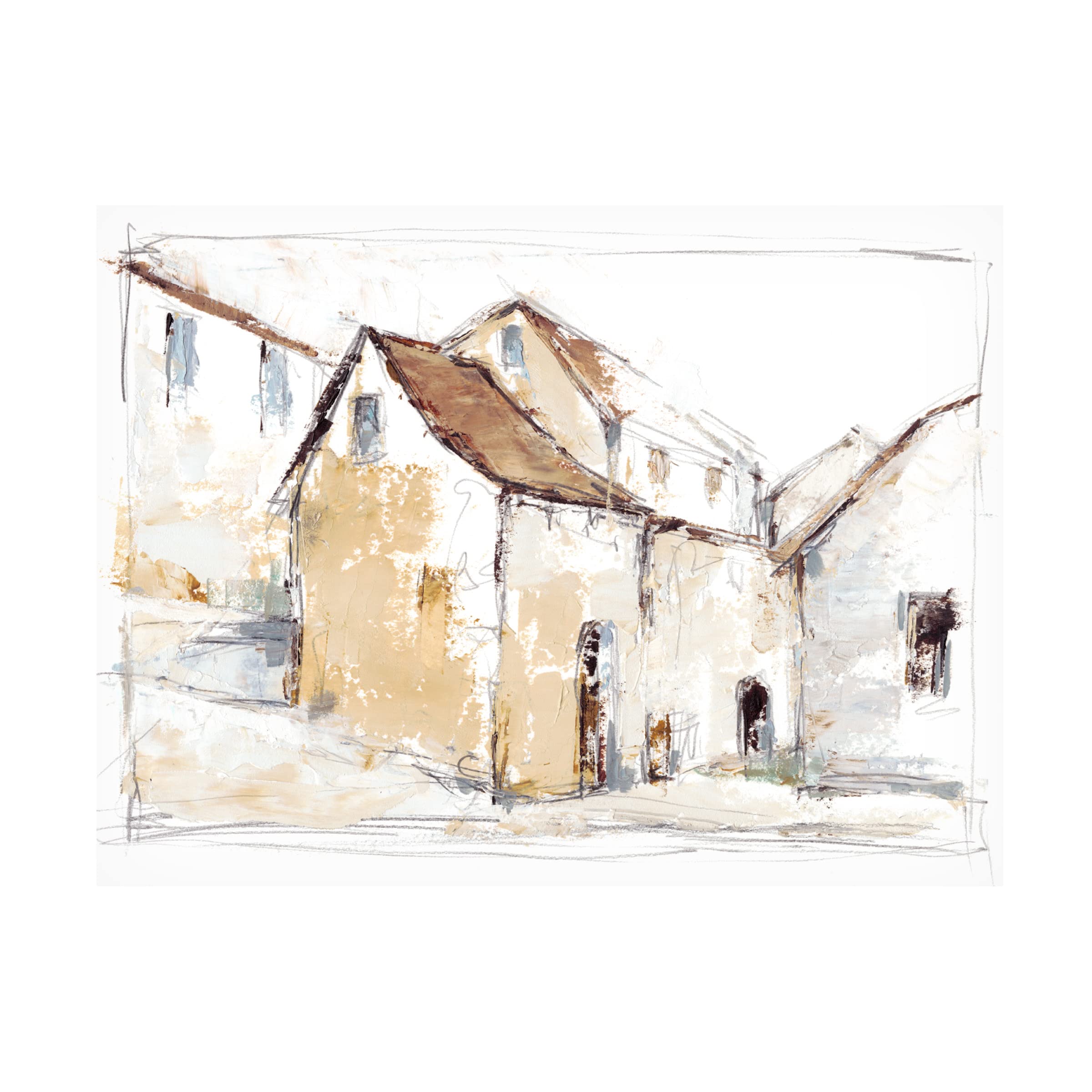Trademark Fine Art 'Quiet Streets I' Canvas Wall Art by Ethan Harper - Perfect for Living Room, Bedroom & Office Decor