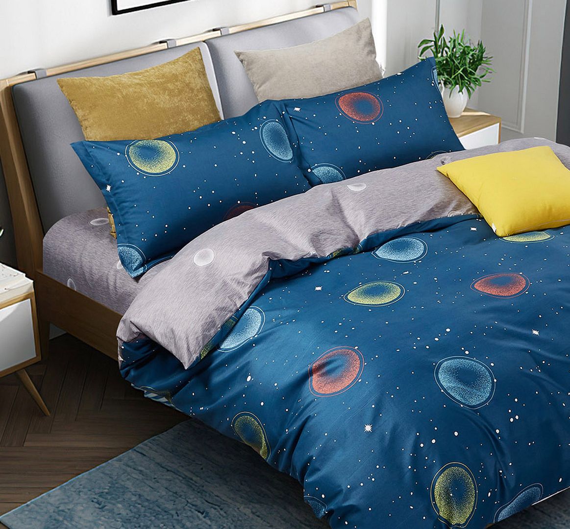 Bubbles King Size Quilt Cover Set - Luxury Soft Duvet Cover with Zipper Closure - Perfect for Master Bedroom, Guest Room & Hotel Use