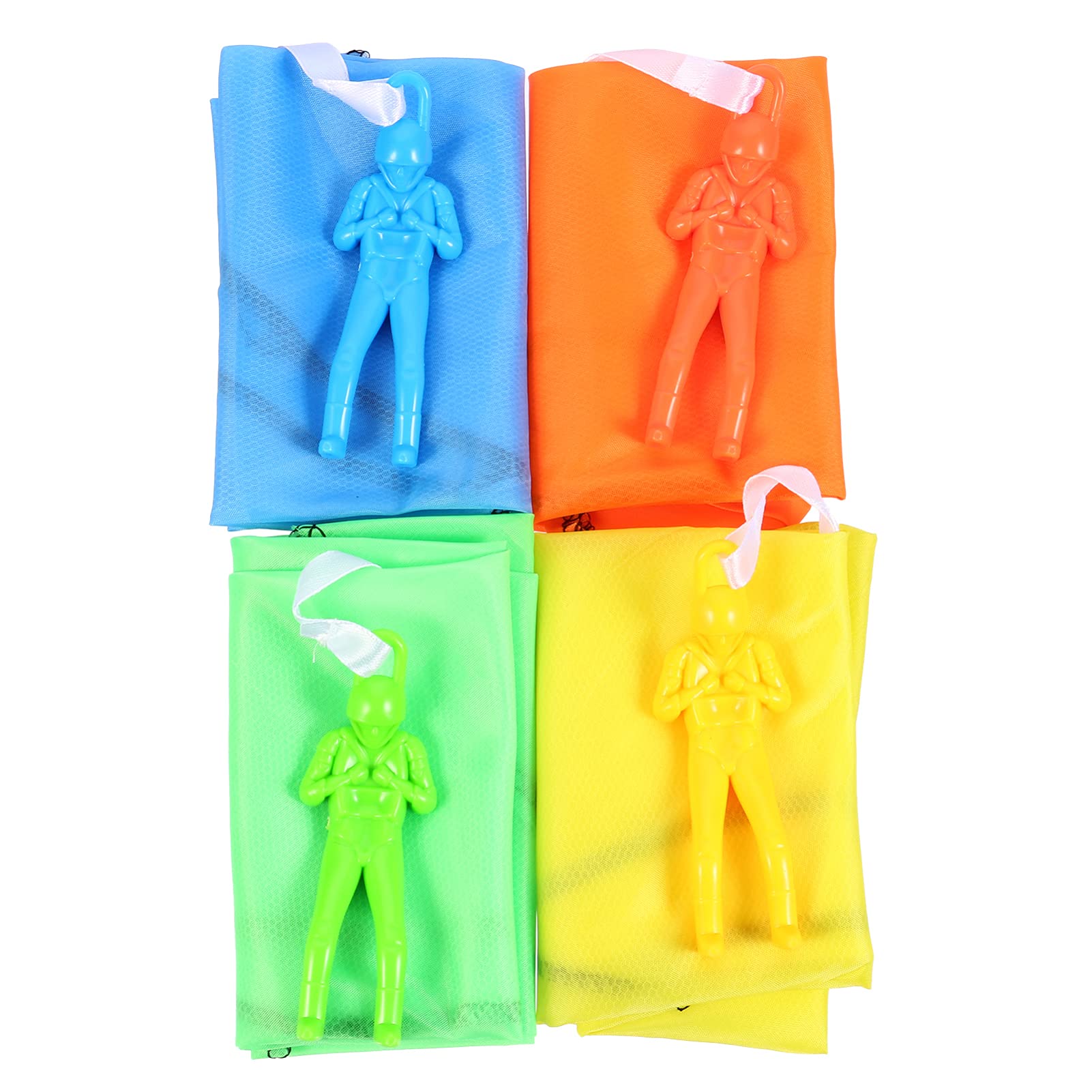 NUOBESTY 6pcs Parachute Toy Set - Hand Throw Parachute Figures with Soldiers for Kids, Children & Adults - Outdoor Flying Toys for Backyard Fun, Parties & Park Adventures
