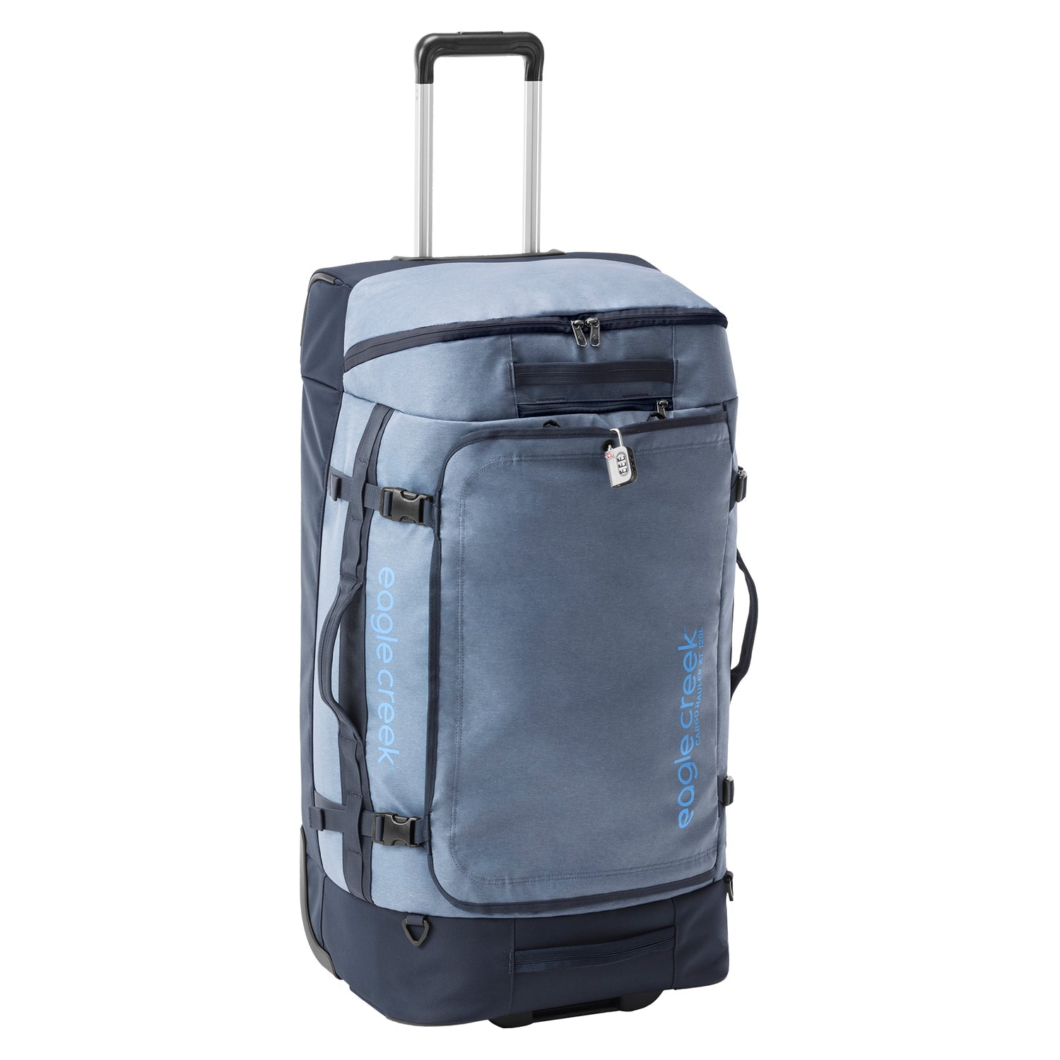 Eagle Creek Cargo Hauler XT Wheeled Duffel 32 Inch Durable Travel Bag - Glacier Blue for Adventure Travel & Outdoor Gear Storage