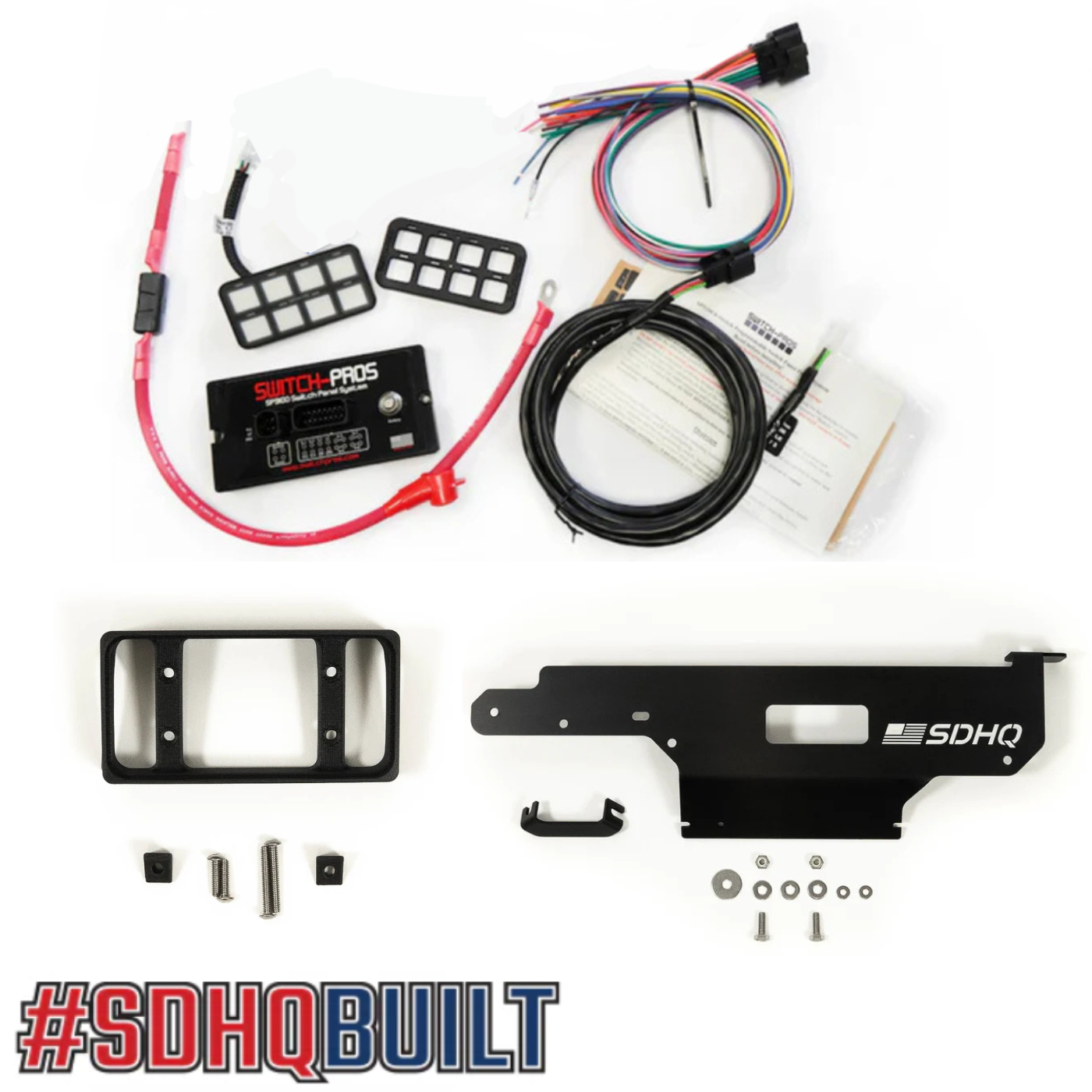 2021-2024 Ford Raptor Complete Switch Pros SP9100 Kit with Flow Through Center Console Keypad Mount - Off-Road Lighting Control System for Enhanced Driving Experience