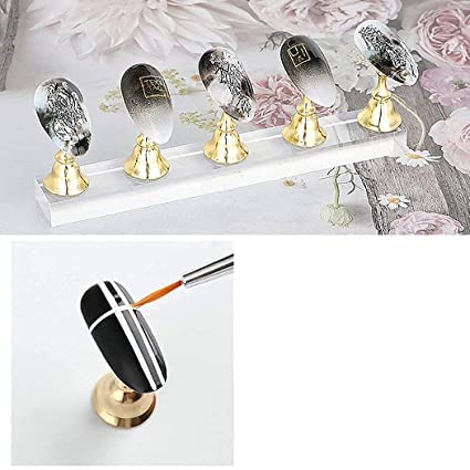 Magnetic Acrylic Nail Display Stand - Nail Tip Holder & Practice Stand for DIY Nail Art, False Nails & Manicure Tools | Perfect for Salon, Home Use & Nail Art Training