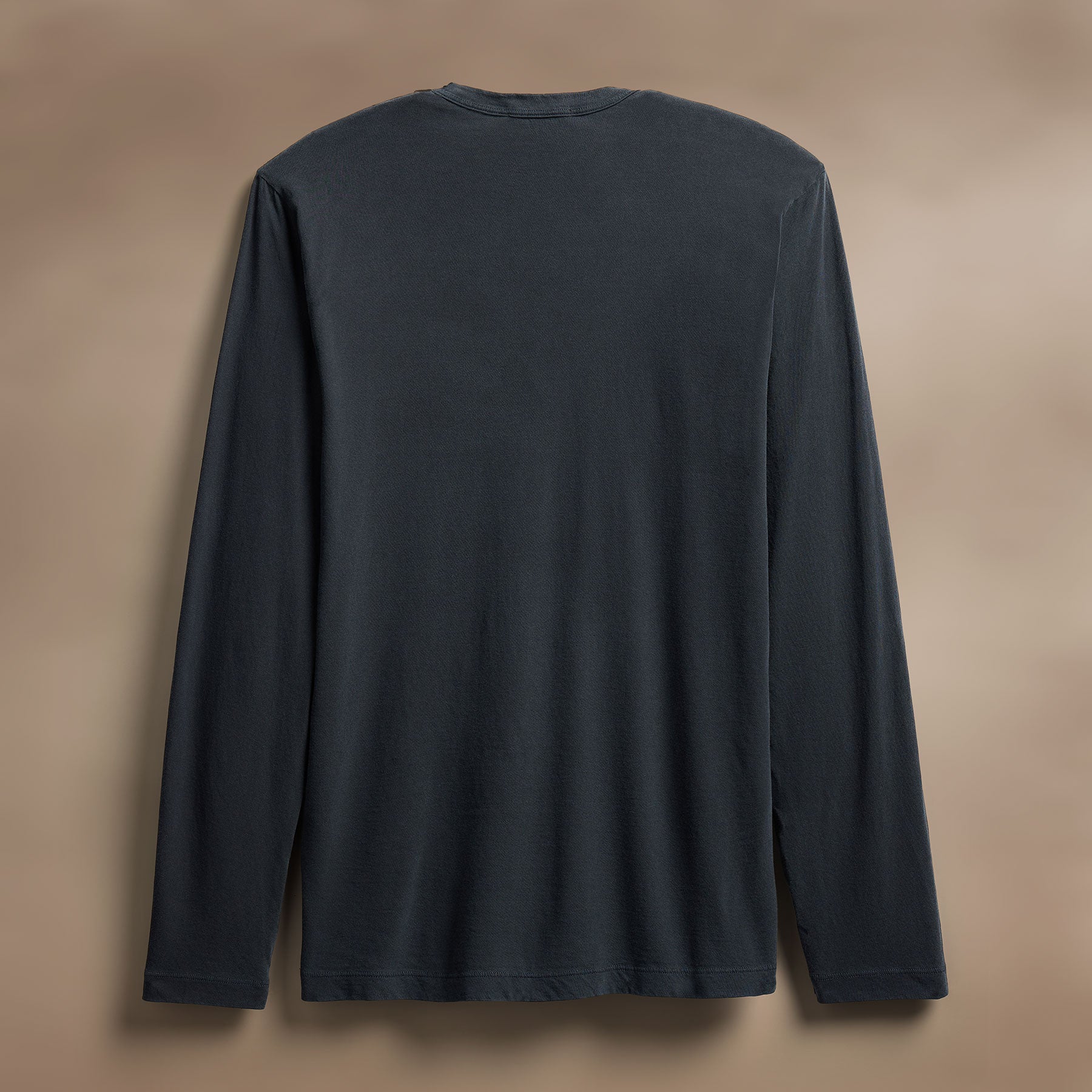 Long Sleeve Crew Neck T-Shirt - Blue Noir Pigment | Comfortable Casual Wear for Men & Women | Perfect for Everyday Outfits, Work & Relaxation