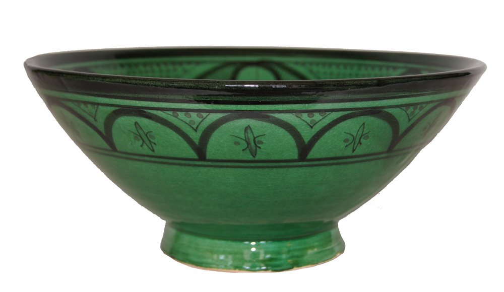 Handmade Moroccan Ceramic Serving Bowl - 8