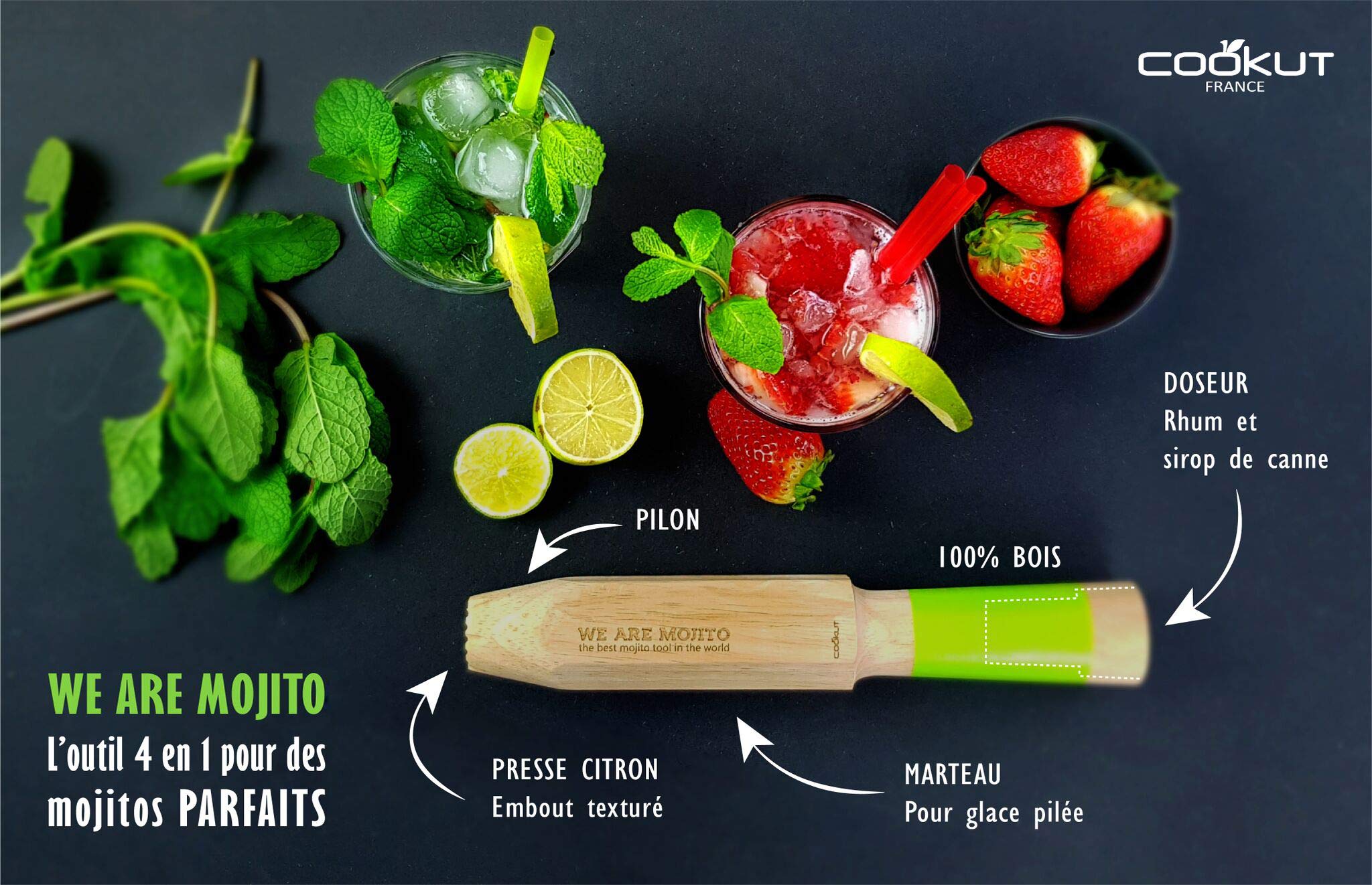 Mojito Bar Tool Set for Cocktails & Home Bars