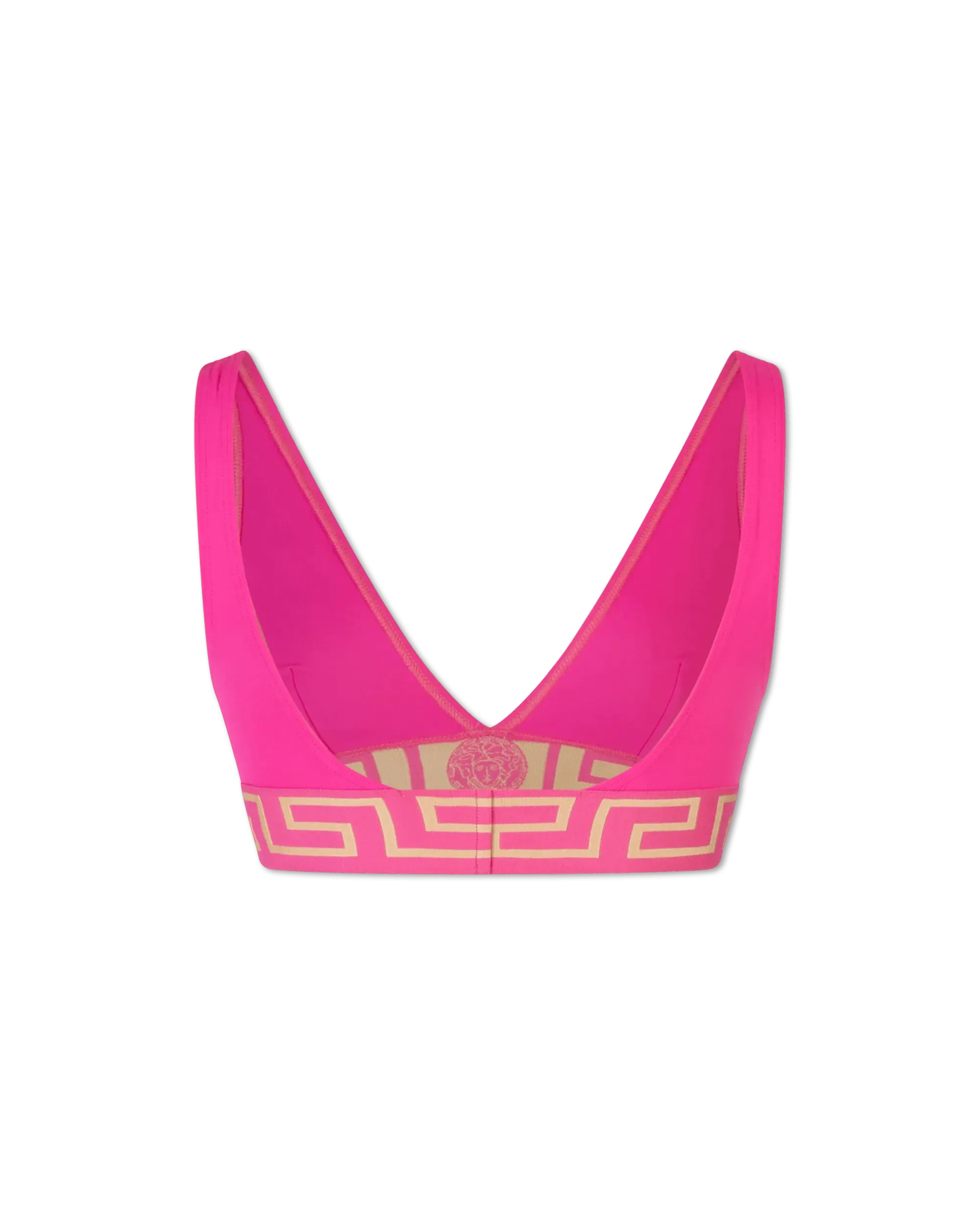 Greek Key V Neck Bikini Top - Women's Stylish Swimwear for Beach & Pool - Perfect for Summer Vacations and Tropical Getaways