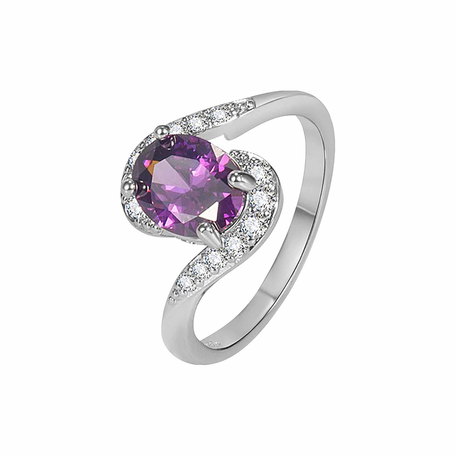 Round Cut Zircon Engagement Ring for Women - Diamond Wedding Band, Friendship Jewelry - Perfect for Bridal, Anniversary & Special Occasions