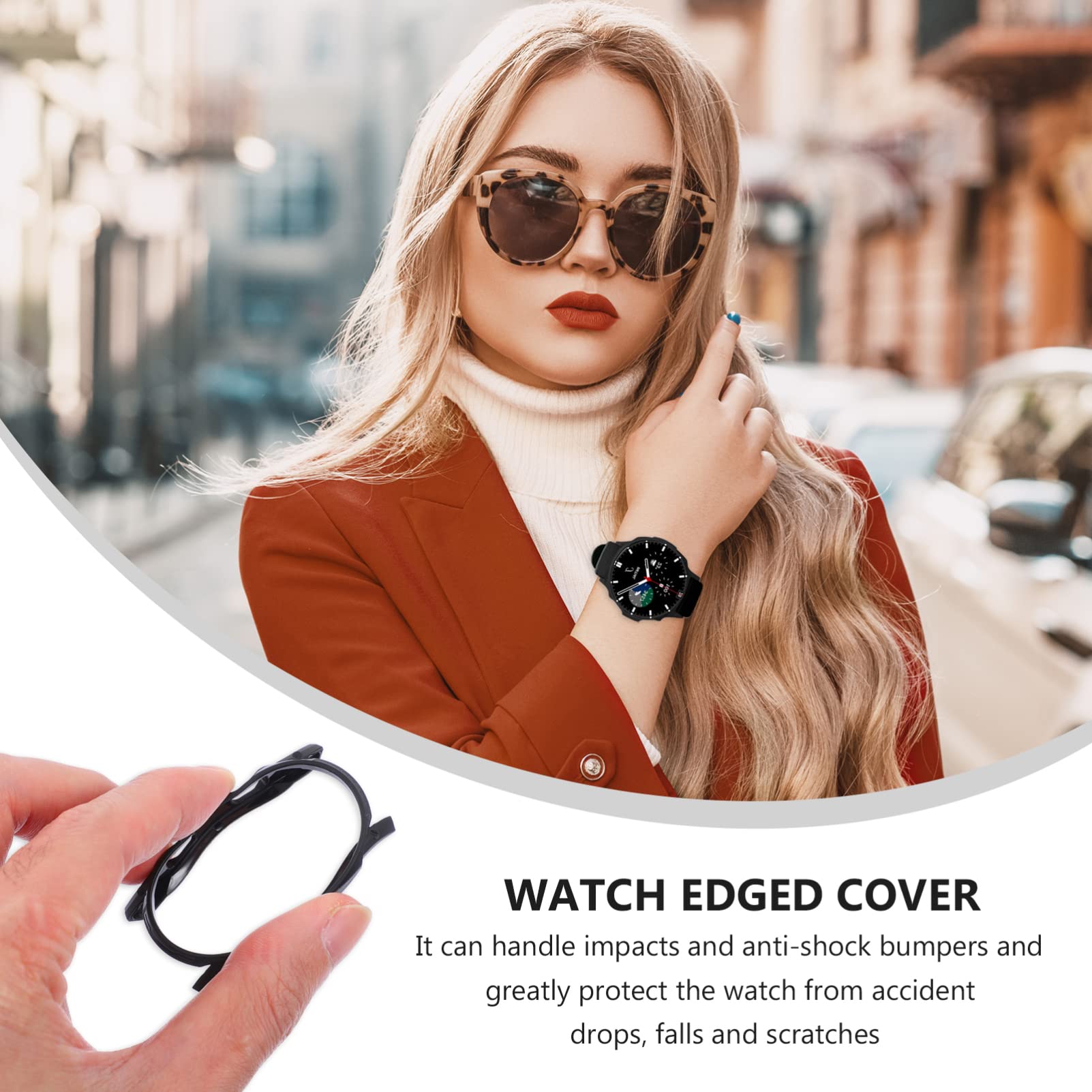 **Durable TPU Watch Bezel Case - Protective Bumper Cover & Frame for Smartwatches - Shockproof & Scratch-Resistant Design for Outdoor, Sports & Daily Use**