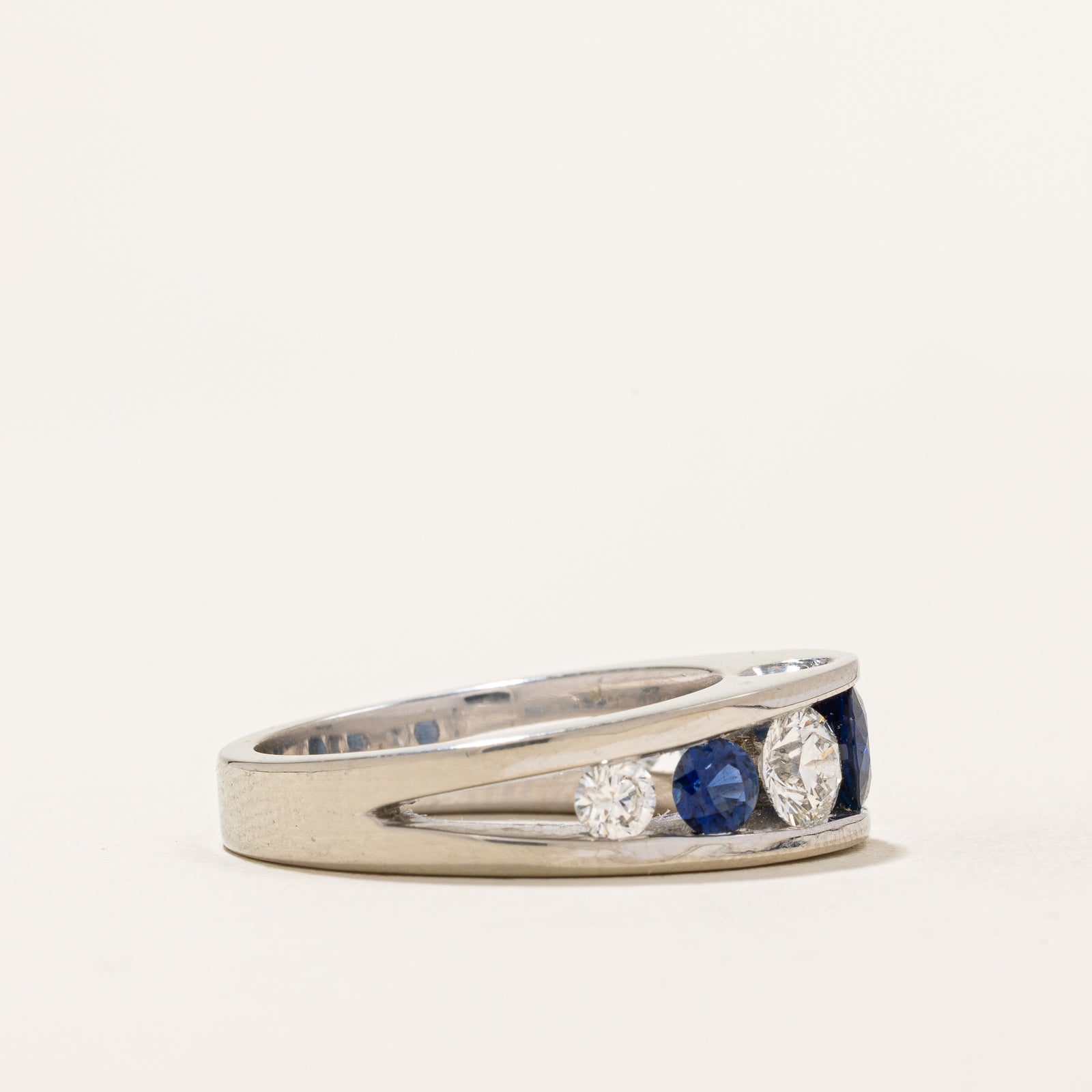 1.00ctw Sapphire & Diamond Tension Set Ring - Size 6.5 | Elegant Engagement & Wedding Band for Women | Perfect for Proposals, Anniversaries & Special Occasions