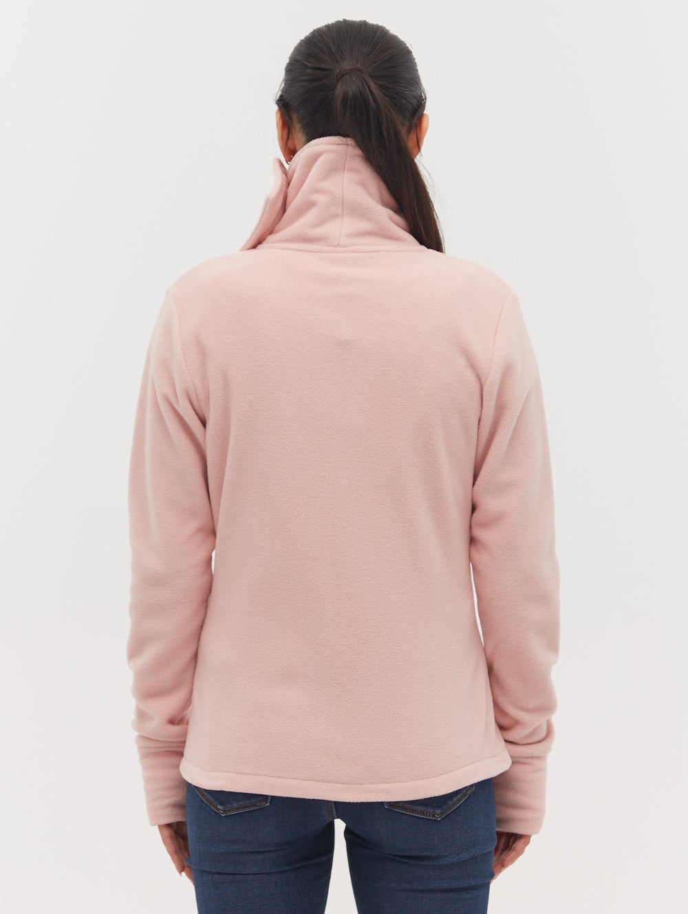 Women's Funnel Neck Microfleece Zip Up Jacket - Soft Warm Winter Pullover for Outdoor Hiking, Running & Casual Wear