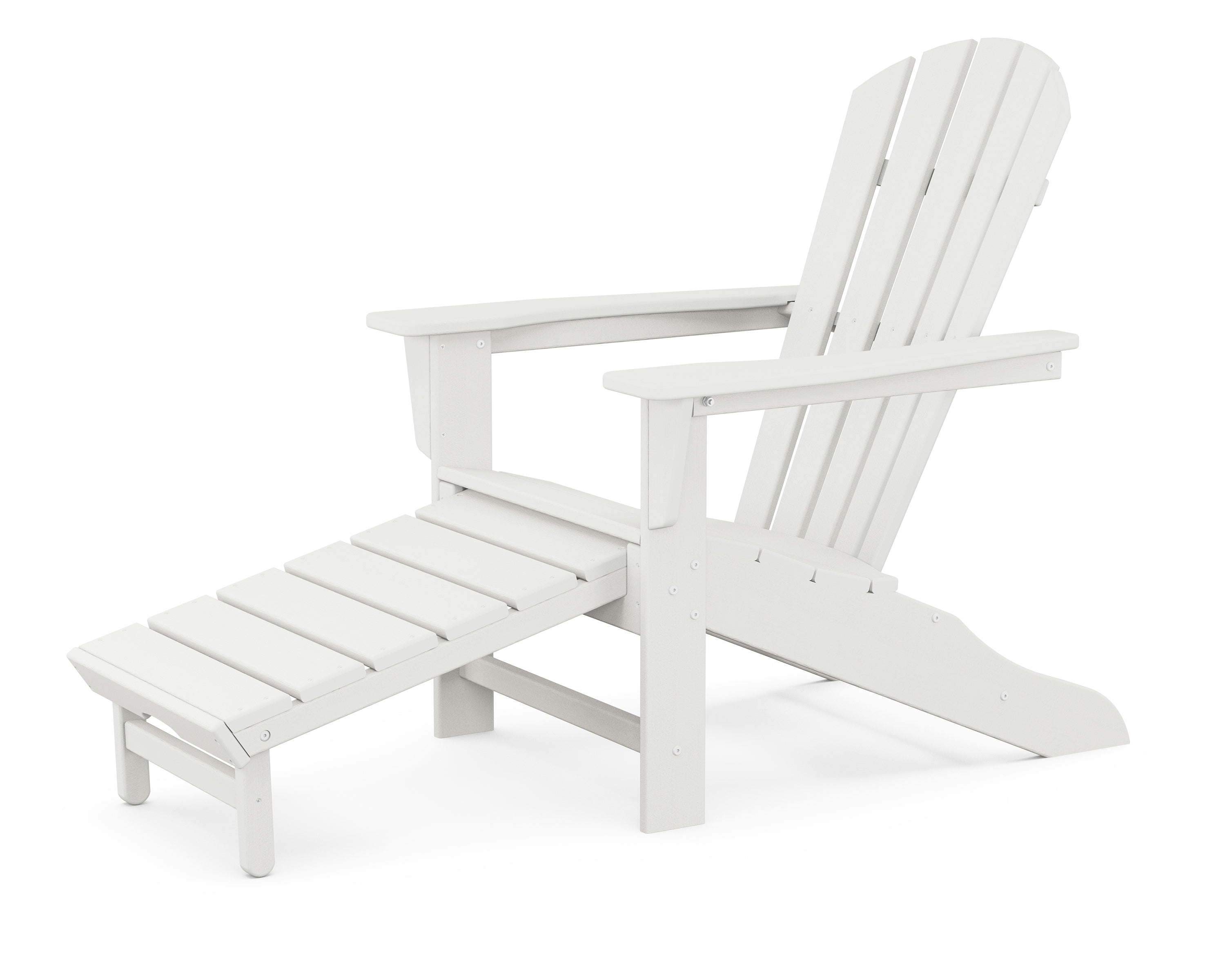 **POLYWOOD Palm Coast Ultimate Adirondack Chair with Hideaway Ottoman - Durable Outdoor Furniture for Patio, Poolside & Garden Relaxation**