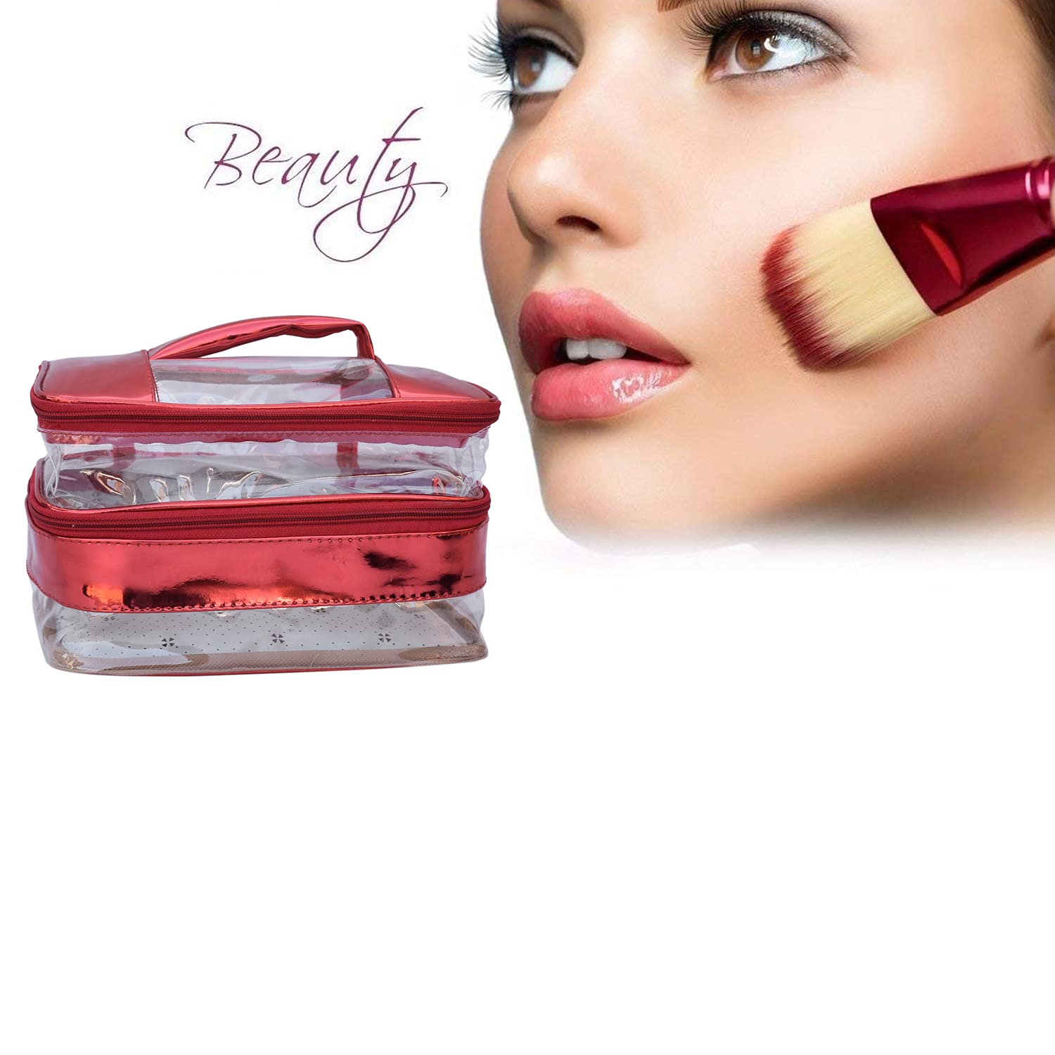 Women's Vanity Box Cosmetic Case - Portable Makeup Organizer with Mirror for Travel, Home & Office | N A PURSE