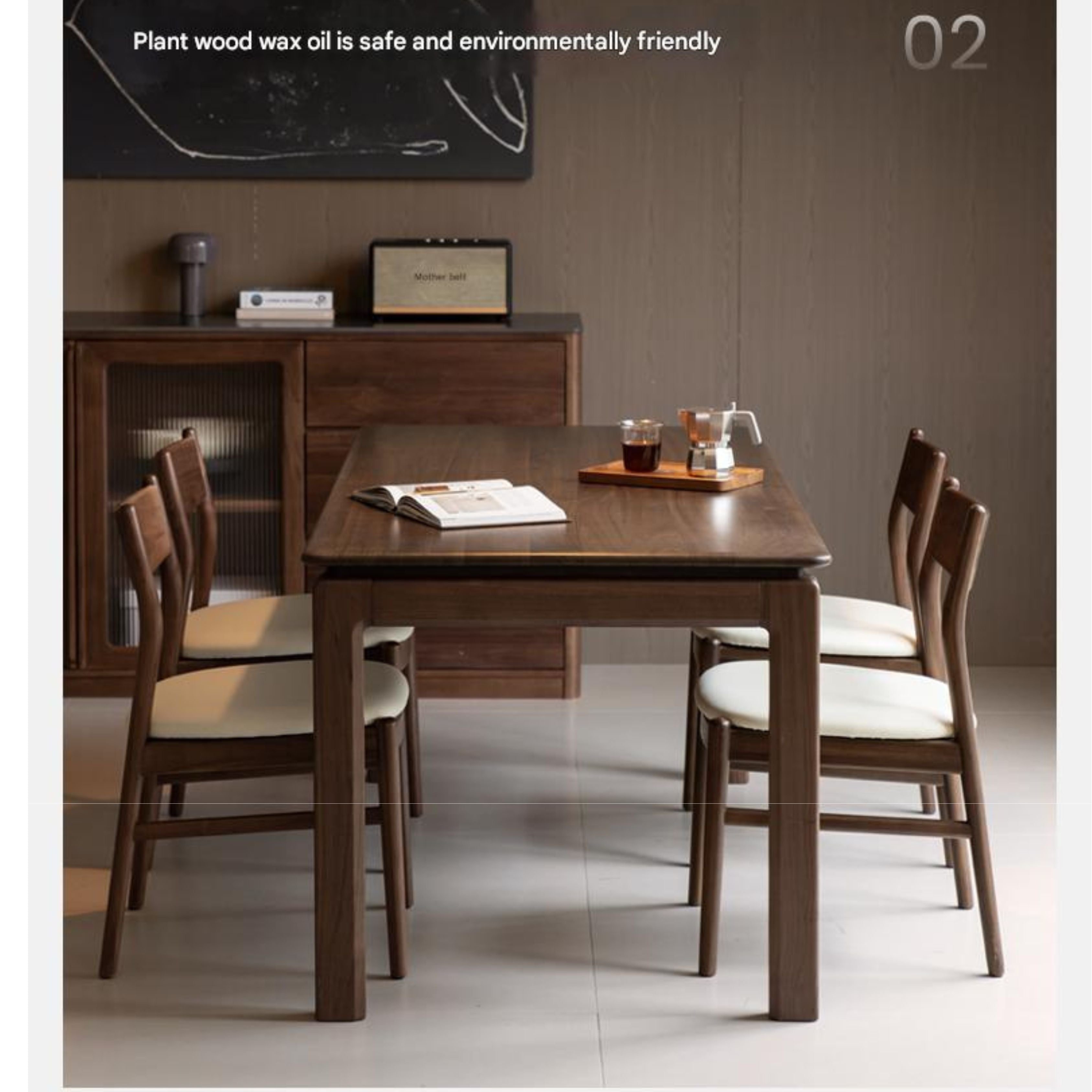 Solid Oak Wood Dining Table - Light Luxury Modern Design for Dining Room, Kitchen, or Open Space - Perfect for Family Gatherings & Dinner Parties