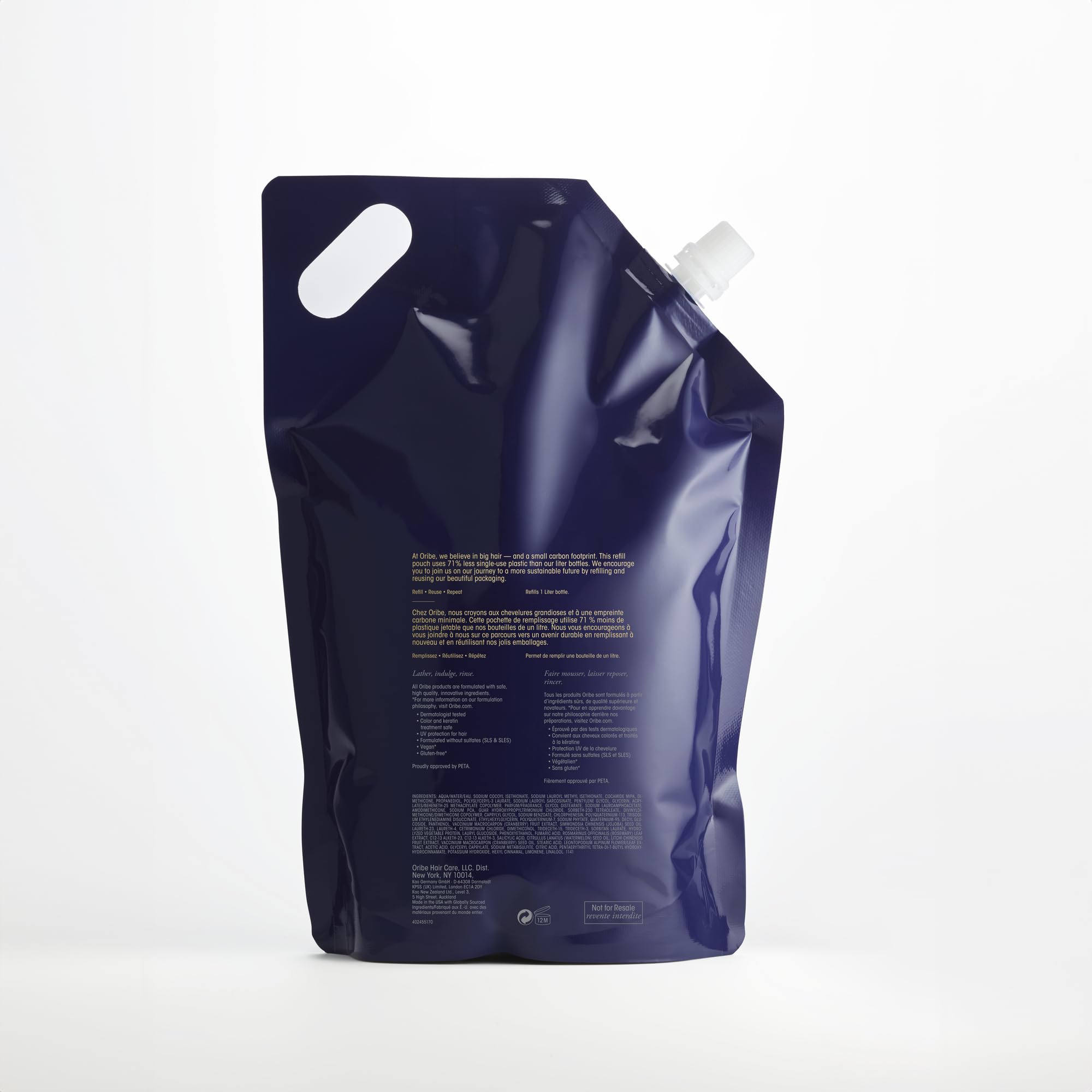 ORIBE Supershine Moisturizing Conditioner Refill - 33.8oz / 1 Liter for Dry, Damaged Hair - Salon-Quality Hydration & Shine - Perfect for Daily Use & Professional Styling