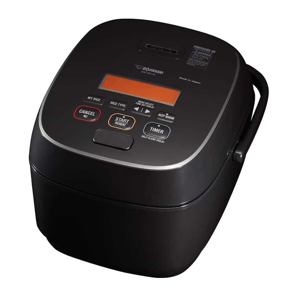 Zojirushi NW-JEC18BA 10-Cup Pressure Induction Heating Rice Cooker & Warmer - Perfect for Home Kitchens, Meal Prep, and Asian Cuisine