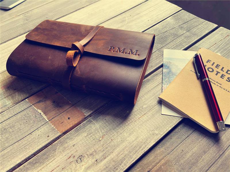 Vintage Handmade Leather Bound Journal - Classic Writing Notebook for Travel, Journaling & Gift Giving - Premium Leather Diary with Blank Pages for Men & Women