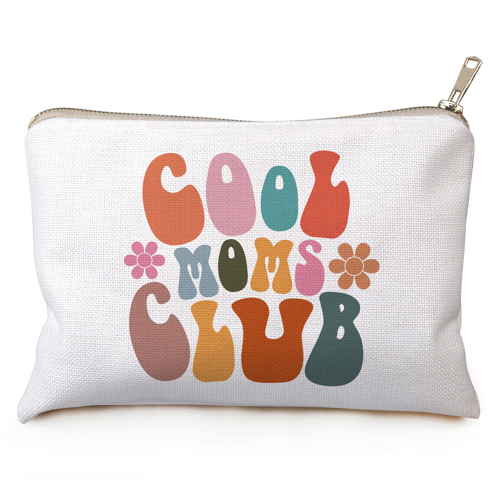 Stylish Cool Moms Club Makeup Bag - Premium Mother's Day Gift, Birthday Present for New Moms - Trendy Handbag for Everyday Use, Work & Travel