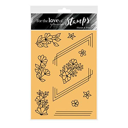 Hunkydory A6 Stamp Set - Florals & Frames for Card Making & Scrapbooking - FTLS607 - Perfect for DIY Greeting Cards, Wedding Invitations & Craft Projects