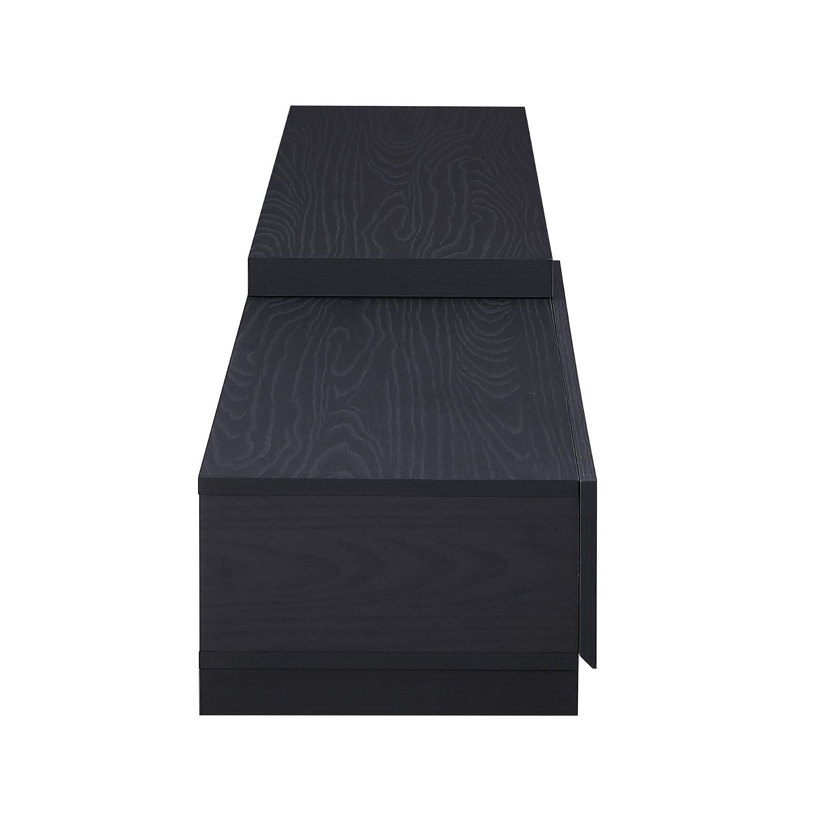 Criterion Coventry Extendable TV Stand 279cm - Black Oak Entertainment Center for Living Room, Home Theater & Media Storage