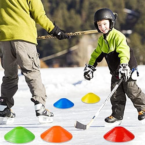 20PCS Soccer Training Cones - Agility Markers for Football, Sports Disc Cones for Soccer Drills, Practice & Outdoor Games - Perfect for Kids, Coaches & Team Training
