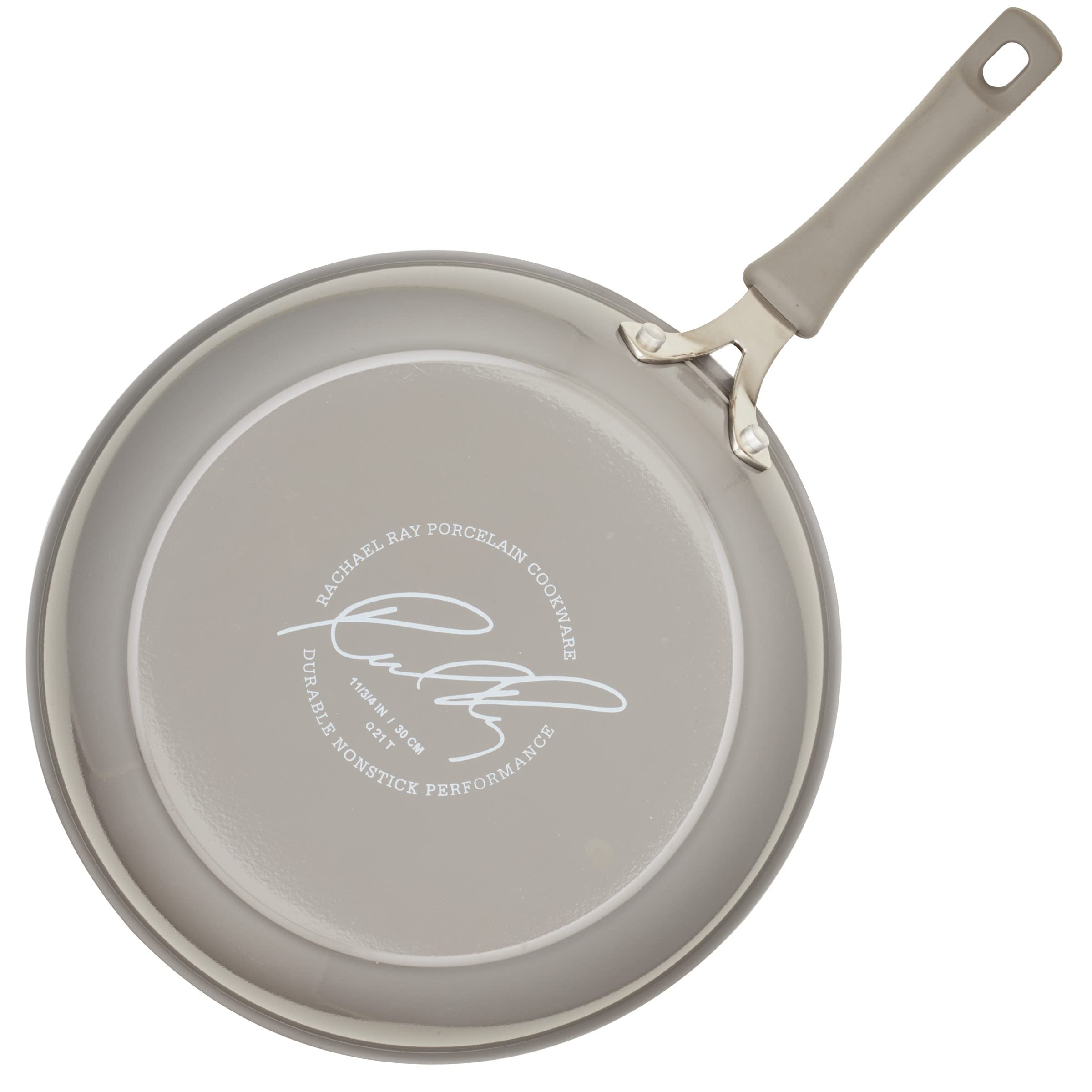 Rachael Ray Cook + Create Nonstick Frying Pan Set - 9.5 & 11.75 Inch Gray Skillets for Sauteing, Frying & Cooking | Perfect for Home Kitchen & Professional Chefs