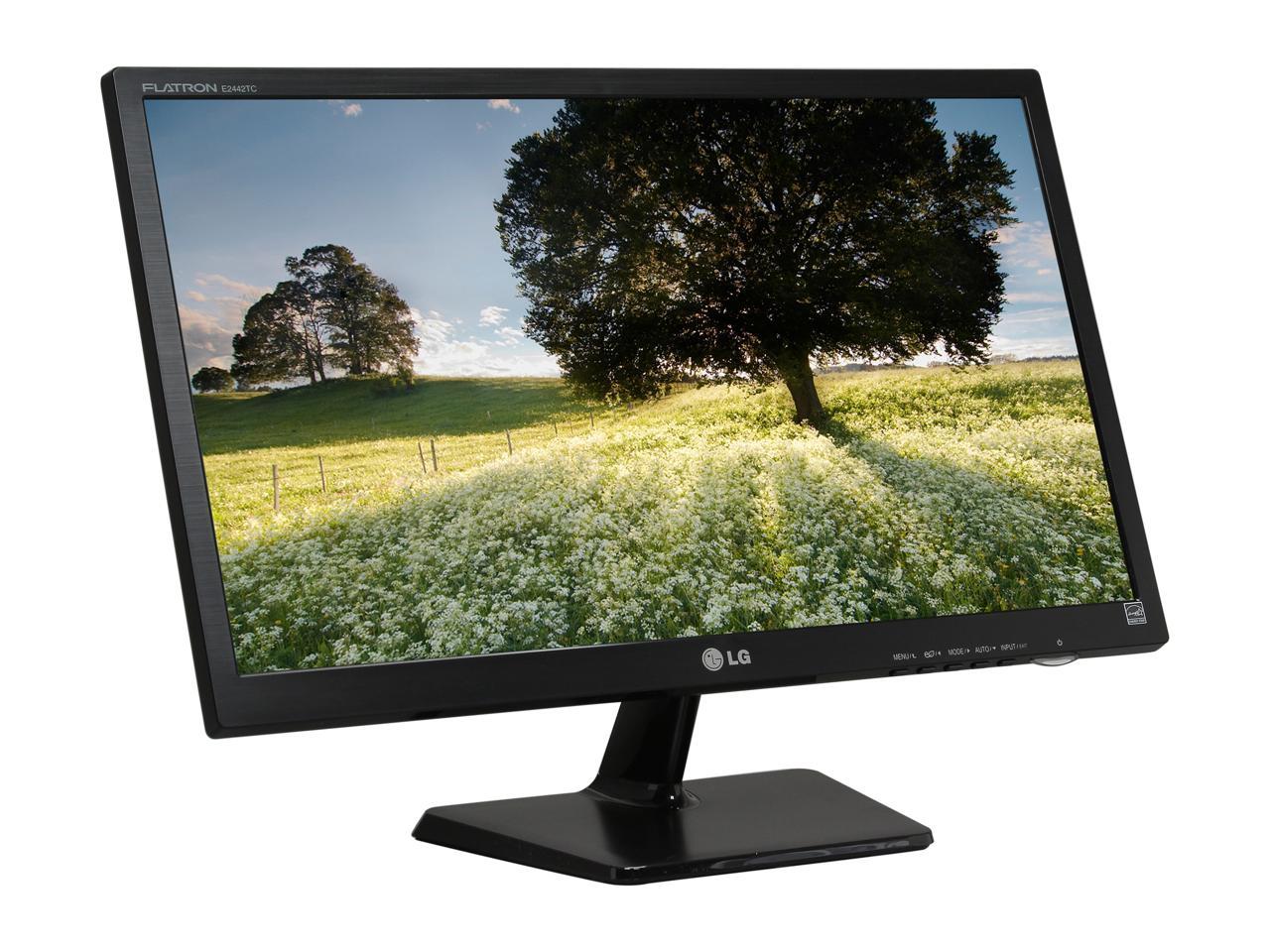LG E2442TC BN 24-Inch Widescreen LED Monitor - 5ms Response, 250 cd/m² Brightness, 5,000,000:1 DFC Ratio - Perfect for Home Office, Gaming & Multimedia (Black)