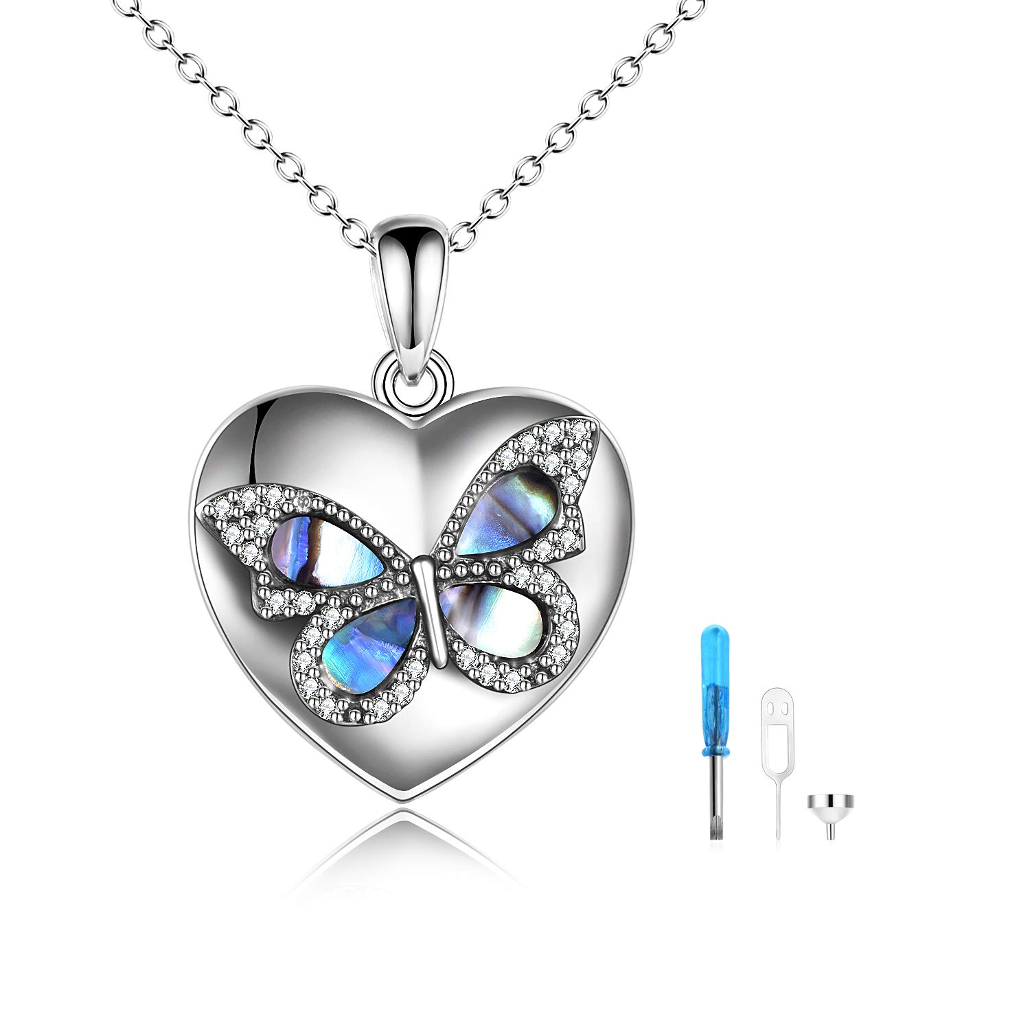 Butterfly Urn Necklace for Ashes - 925 Sterling Silver Cremation Jewelry for Women - Memorial Keepsake Pendant for Grandma, Sister & Loved Ones - Sympathy Gift for Loss - Perfect for Remembrance & Healing
