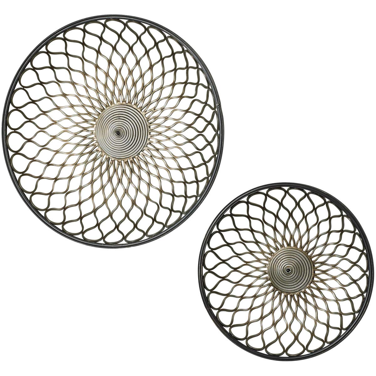 Cyan Design 02008 Round Gold Mesh Wall Decor - Elegant Modern Metal Wall Art for Living Room, Bedroom, or Office