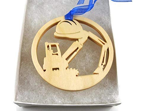 Heavy Equipment Crane Operator Christmas Ornament - Metal Trucker Gift for Construction Workers - Perfect for Holiday Tree Decor & Job Site Themed Parties