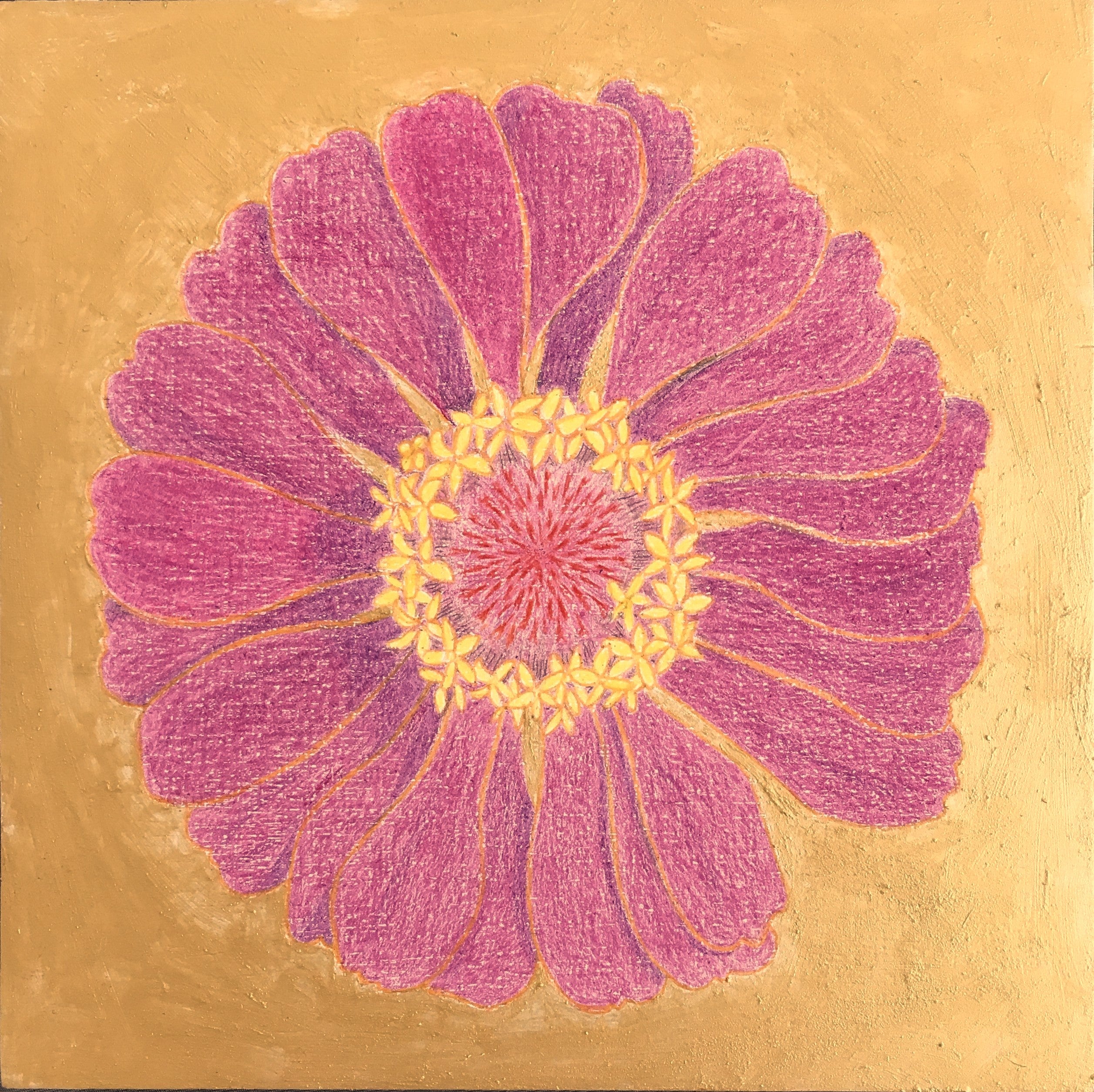Kristin Balmer: Zinnia 1 - Beautiful Floral Art Print for Home & Office Decor | Perfect for Living Room, Bedroom, or Gift Giving