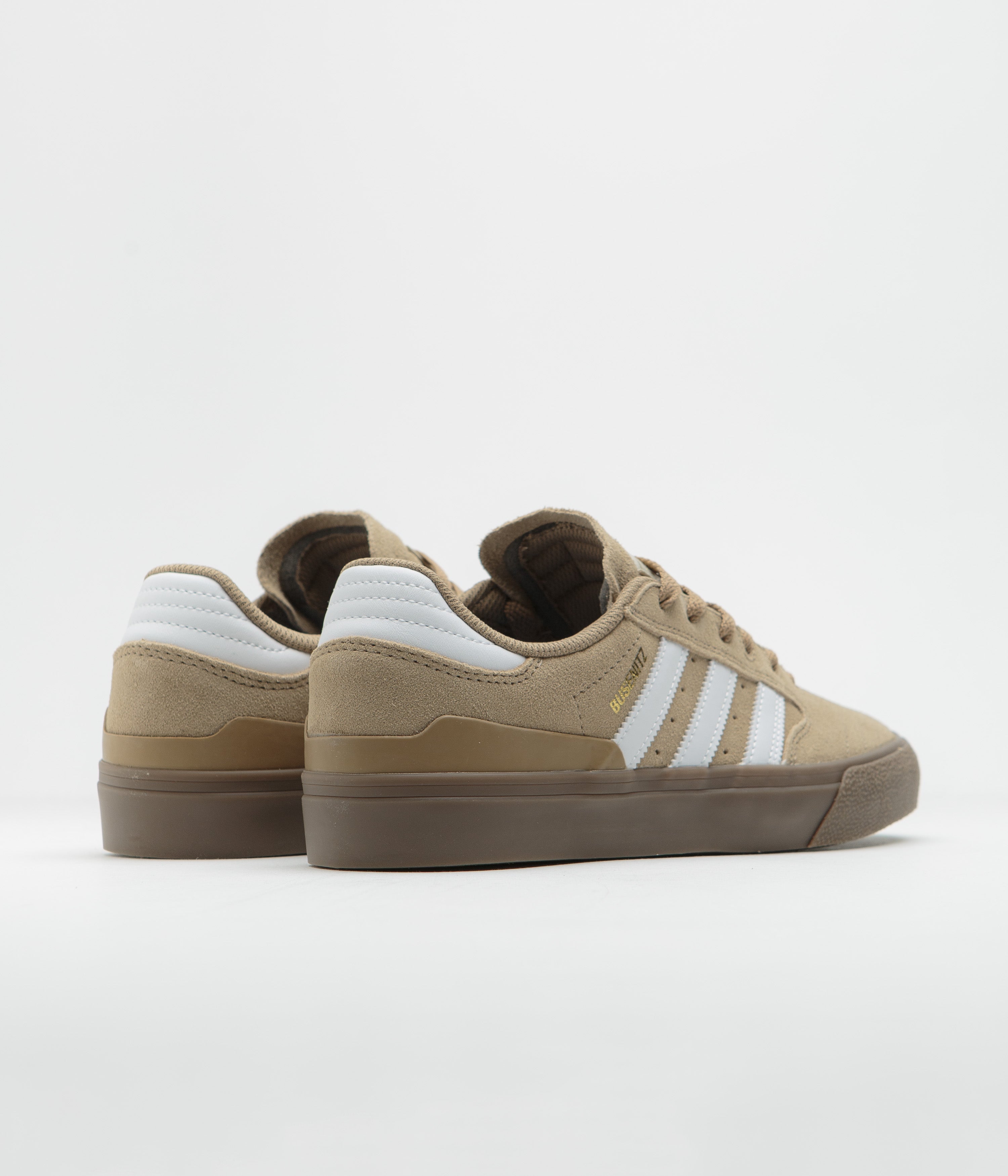 Adidas Busenitz Vulc II Skate Shoes - Cardboard/Chalk White/Gold Metallic - Men's High-Performance Skateboarding Sneakers for Street Style & Urban Fashion