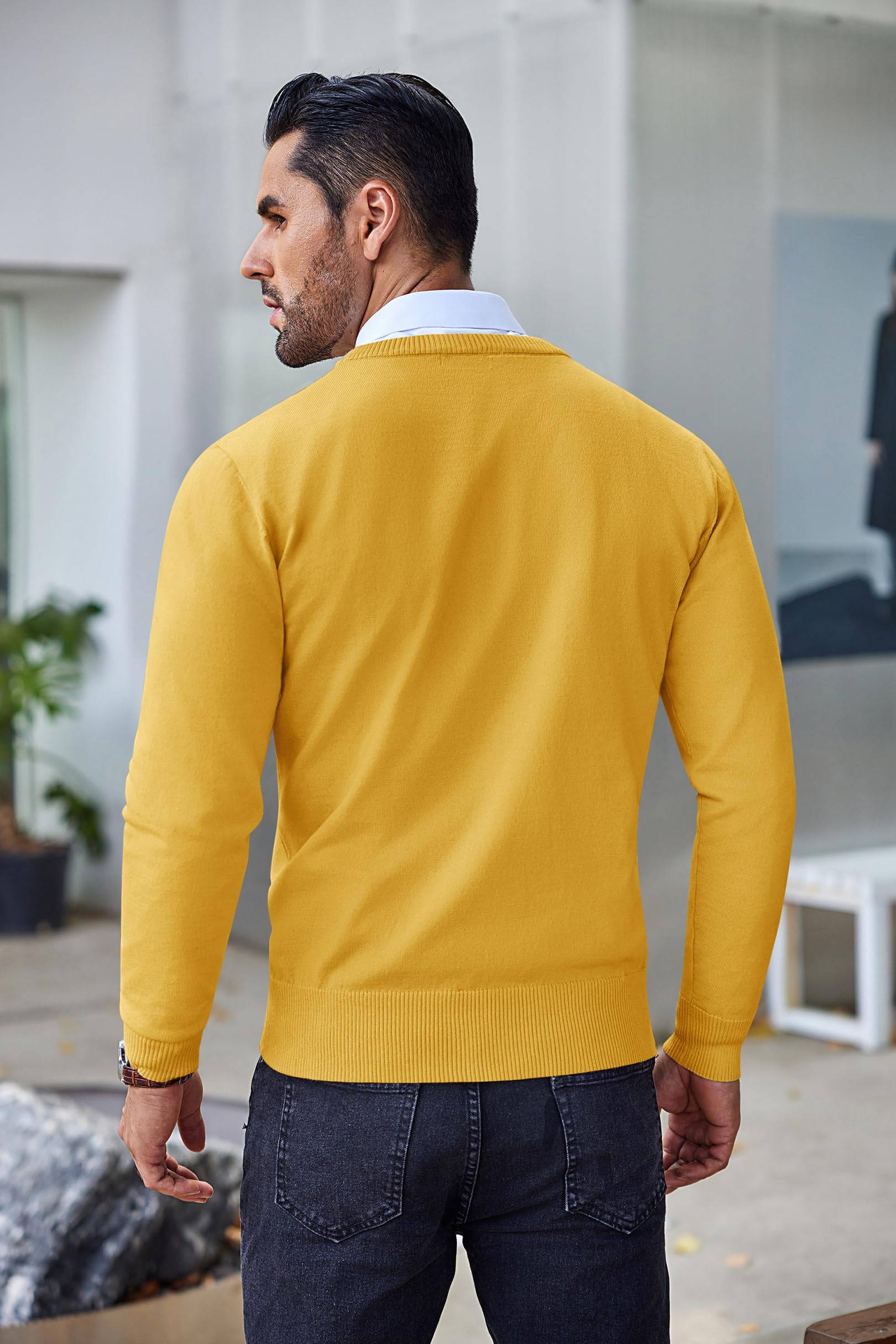 COOFANDY Men's Slim Fit Lightweight Knit Sweater - Crew Neck Pullover Sweatshirt for Casual & Dressy Wear | Office, Date Night, Fall Layering