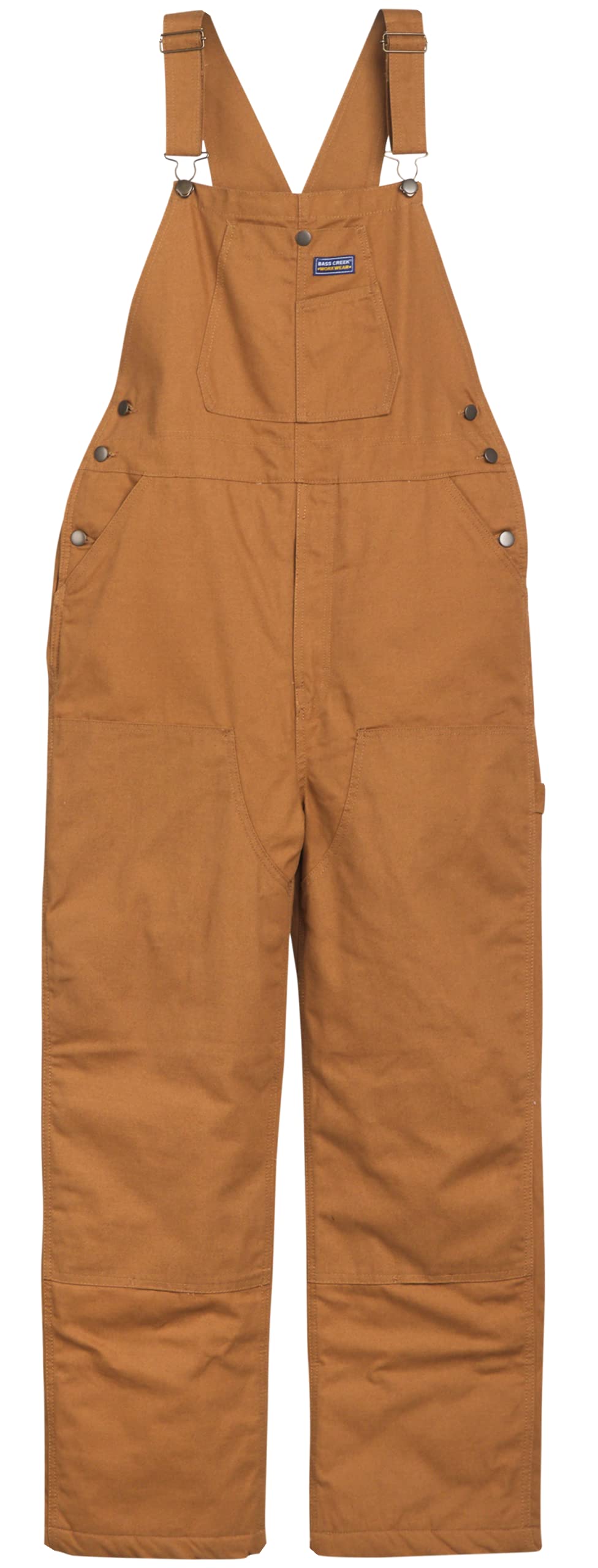 Bass Creek Outfitters Men's Insulated Duck Canvas Work Overalls - Durable Winter Workwear for Construction, Farming & Outdoor Jobs