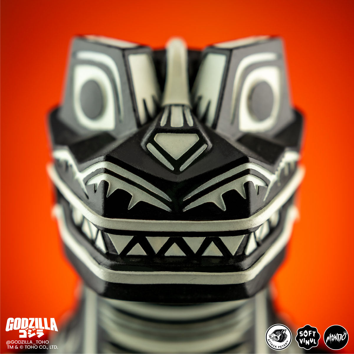 Godzilla Vinyl Designer Figure by Attack Peter - Linocut Variant Collectible Toy for Home Decor, Gift & Pop Culture Display