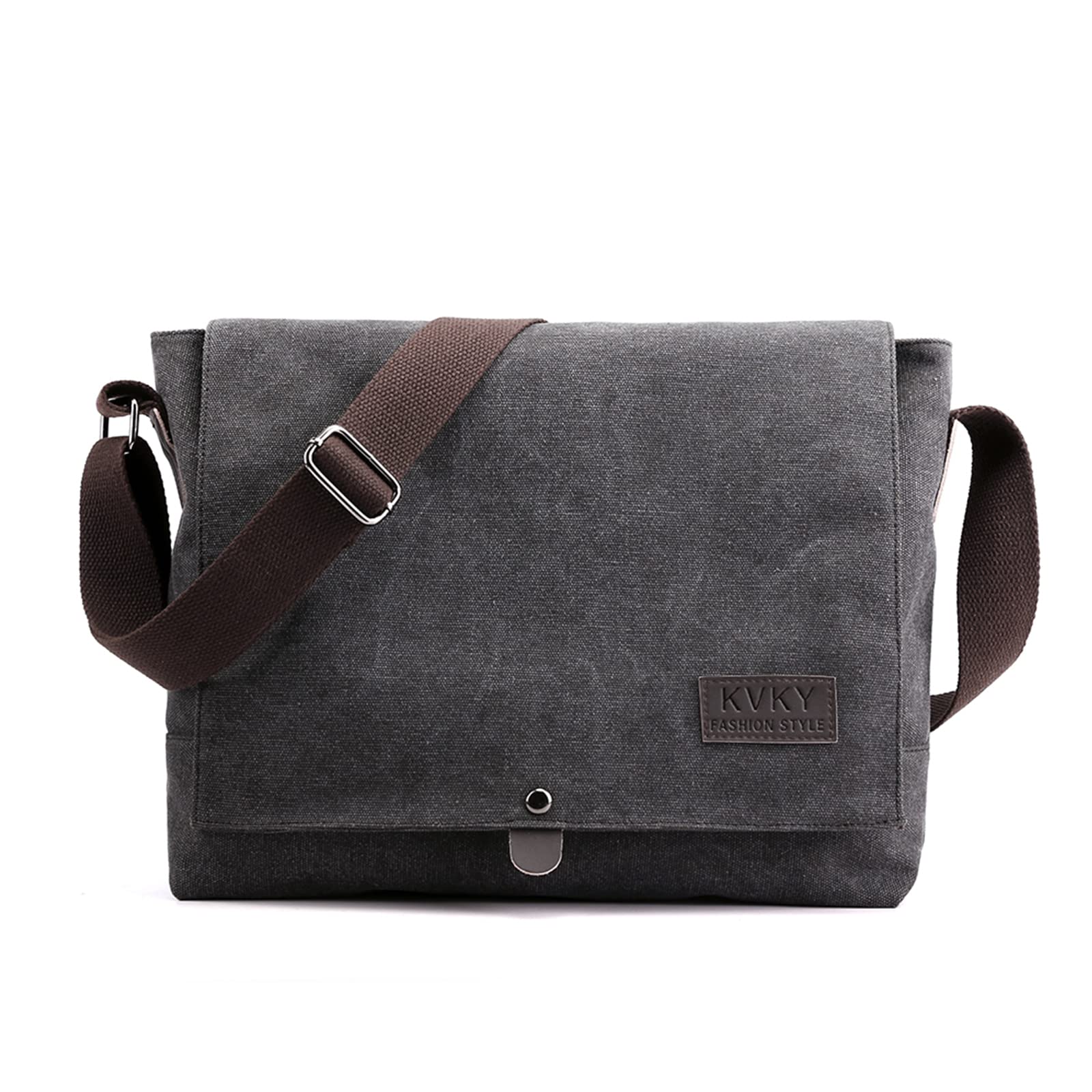 Vintage Canvas Shoulder Bag for Men - Durable Tote & Crossbody Messenger Bag with Top Handle - Perfect for Travel, Work & Casual Outings