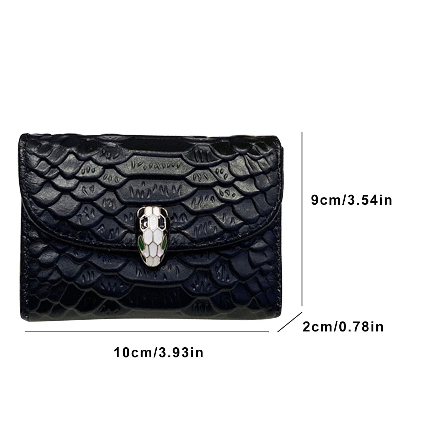 Women's Leather Wallet with Credit Card Holder & ID Window - Compact Slim RFID Blocking Bifold Wallet for Everyday Use (Black) - Perfect for Travel, Shopping, and Business