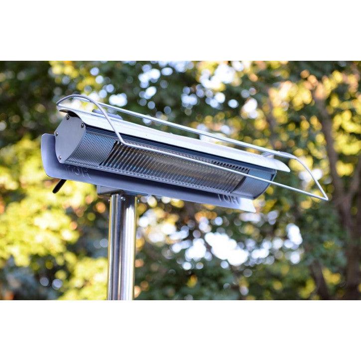 Aura 120V Patio Plus Freestanding Outdoor Heater with Remote On/Off - AURAPP15120SS - Perfect for Backyard, Deck, and Restaurant Patio Heating