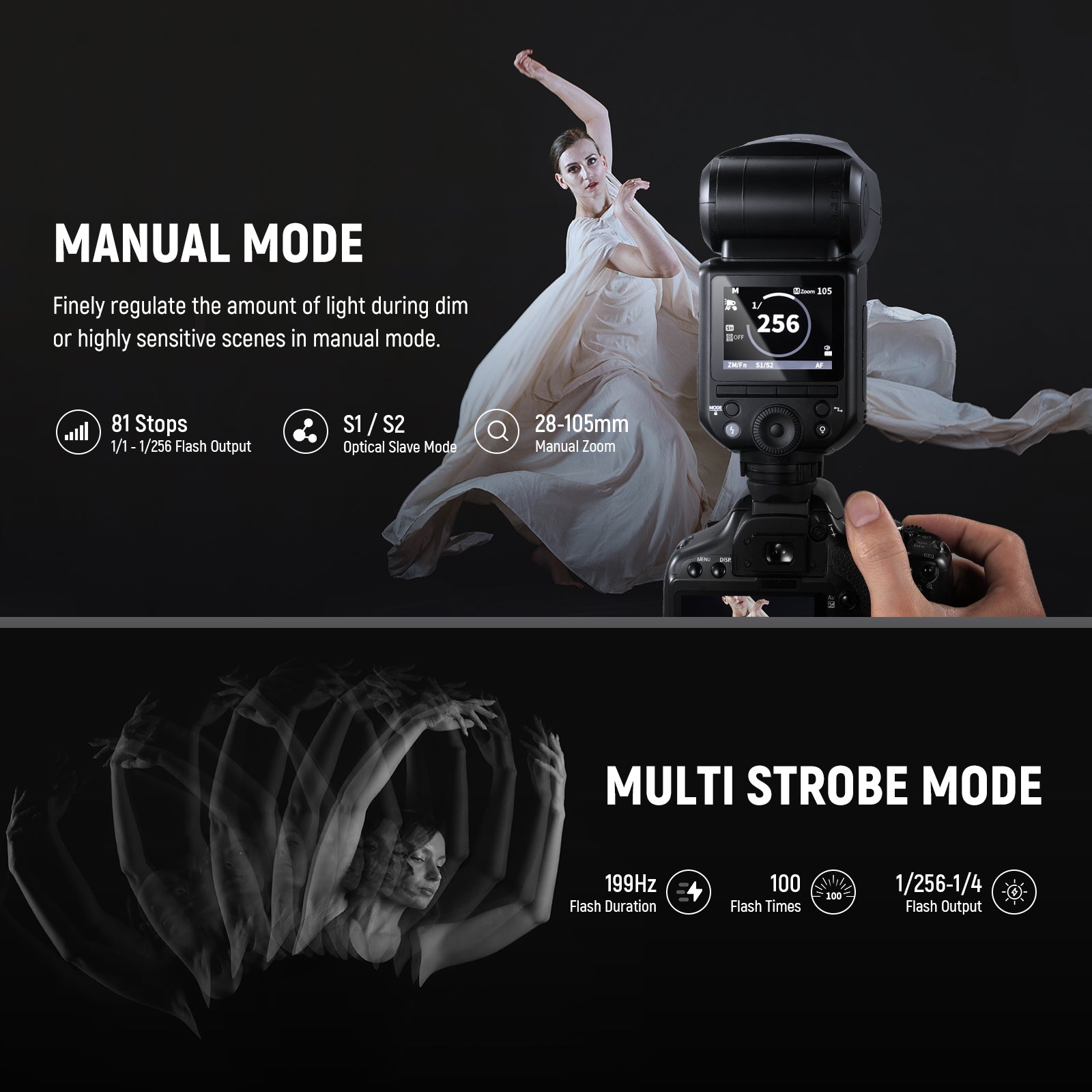 NEEWER Z2 N TTL Round Head Flash Speedlite for Nikon DSLR Cameras - Perfect for Portrait, Wedding, and Event Photography