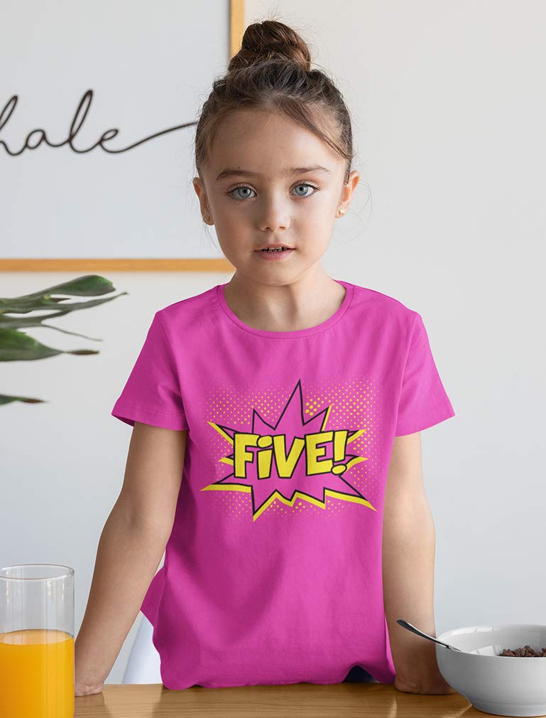 5th Birthday Shirt for Boys & Girls - Superhero Themed 5 Years Old Gift T-Shirt for Kids Birthday Party | Perfect for Superhero Costumes, Birthday Celebrations & Family Photos