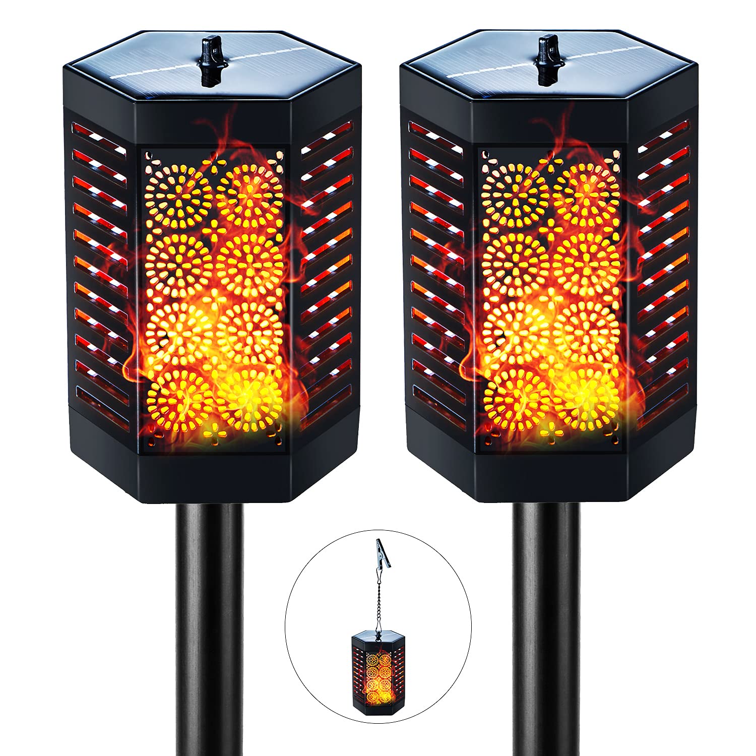 Solar Pathway Lights Outdoor - Waterproof Garden Lights for Yard & Walkway