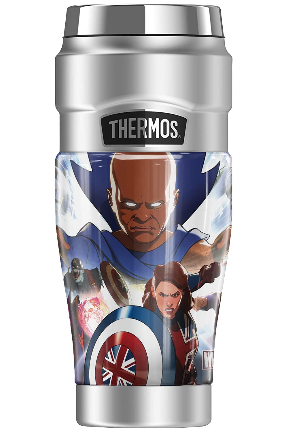 What If.? Stainless Steel Travel Tumbler 16oz - Vacuum Insulated, Double Wall Thermos for Hot & Cold Drinks - Perfect for Office, Gym, Hiking & Outdoor Adventures