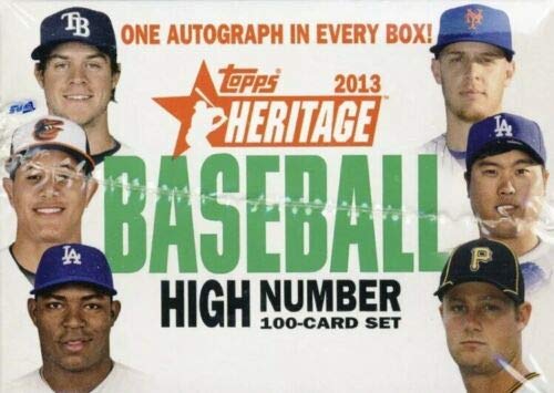 2013 Topps Heritage High Number Baseball Cards - Factory Sealed Complete 100-Card Set with 1 Autograph per Box - Perfect for Collectors, Investors & Sports Memorabilia Enthusiasts