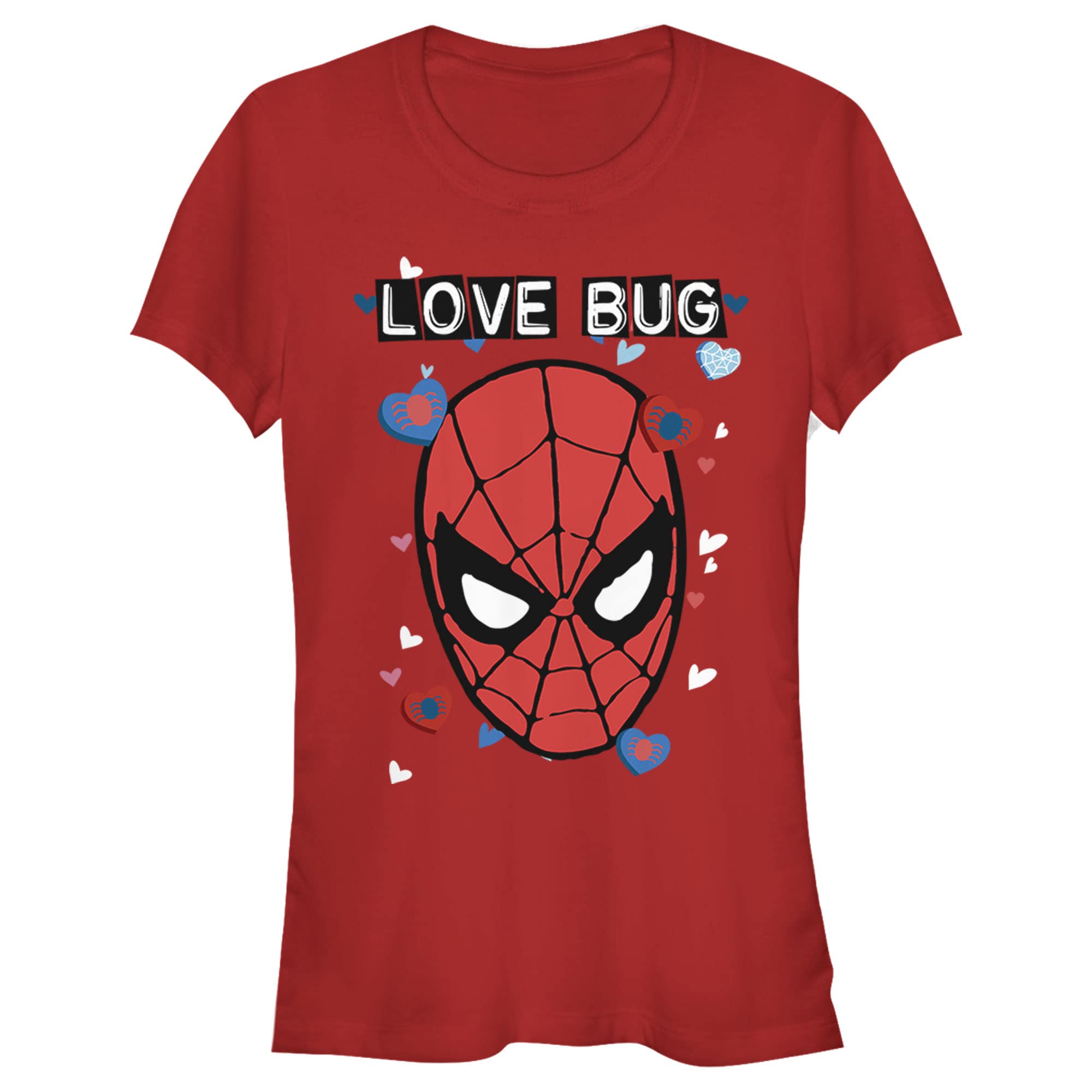 Marvel Spider-Man Love Bug Graphic T-Shirt for Kids | Junior's Superhero Tee | Perfect for Halloween, Cosplay & Everyday Wear