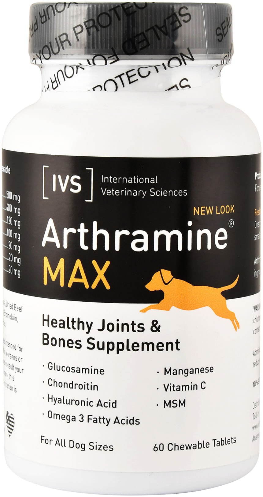 Arthramine MAX Chewable Tablets for Joint Support - 60 Count | Glucosamine & Chondroitin Supplement for Dogs & Cats | Supports Mobility & Joint Health - Perfect for Active Pets