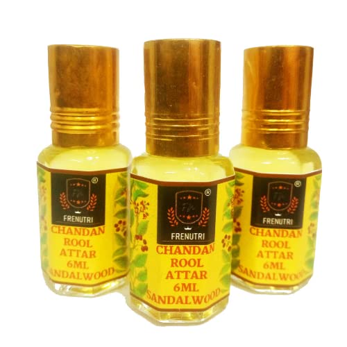 FRENUTR Chandan-E-Khaas Attar Perfume Oil 6ml - Long Lasting Floral Scent for Men & Women | Premium Artisan Fragrance | Perfect for Daily Wear, Special Occasions & Aromatherapy