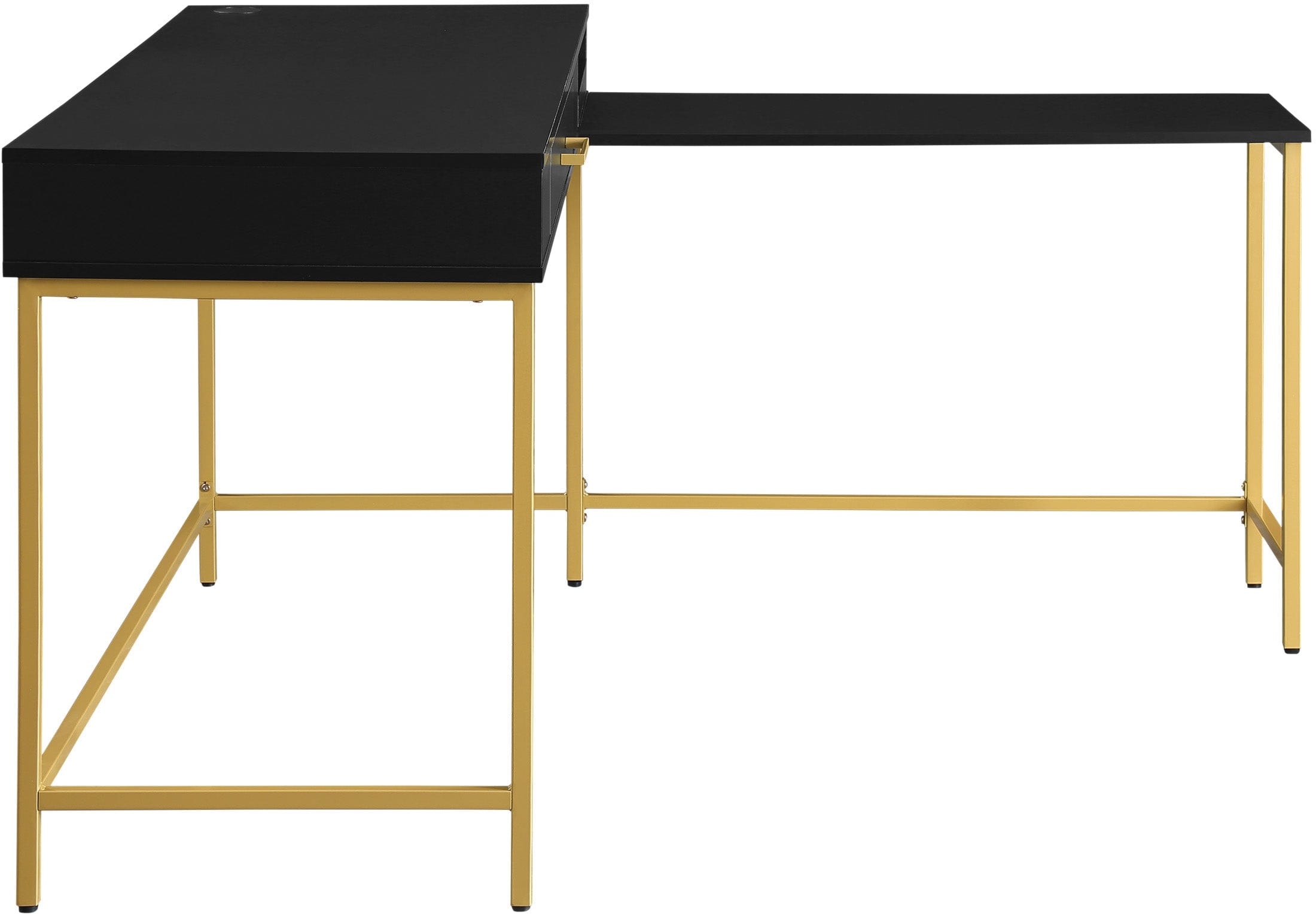 Office Star Modern Life Desk [MDRLD] - Ergonomic Home Office Desk for Remote Work & Study, Compact Writing Desk with Storage Shelf, Perfect for Small Spaces & Apartments