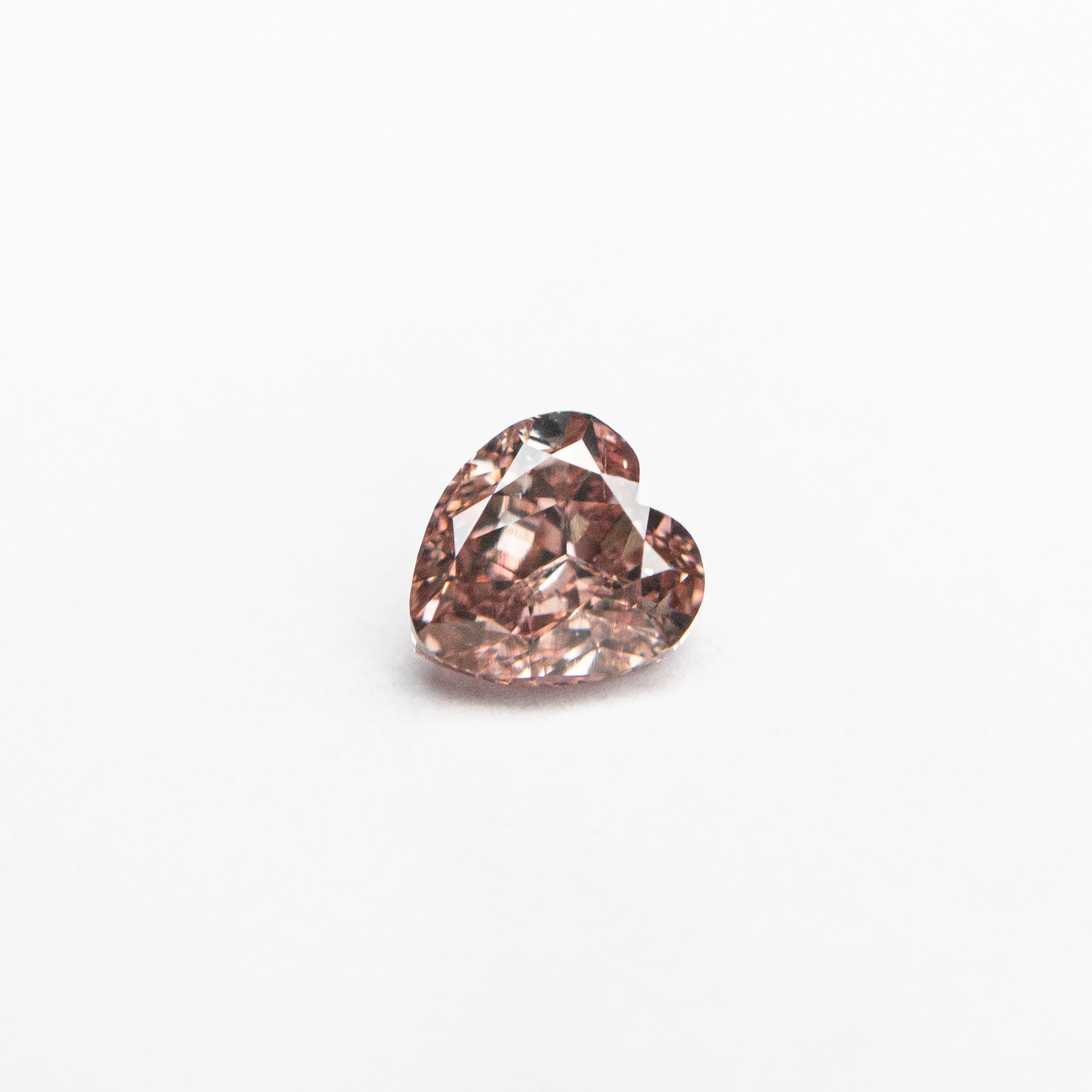 0.30ct GIA Certified Fancy Deep Orangy Pink Heart Diamond - 4.16x3.94x2.43mm Brilliant Cut SI2 Clarity | Perfect for Engagement Rings, Anniversary Gifts & Luxury Jewelry