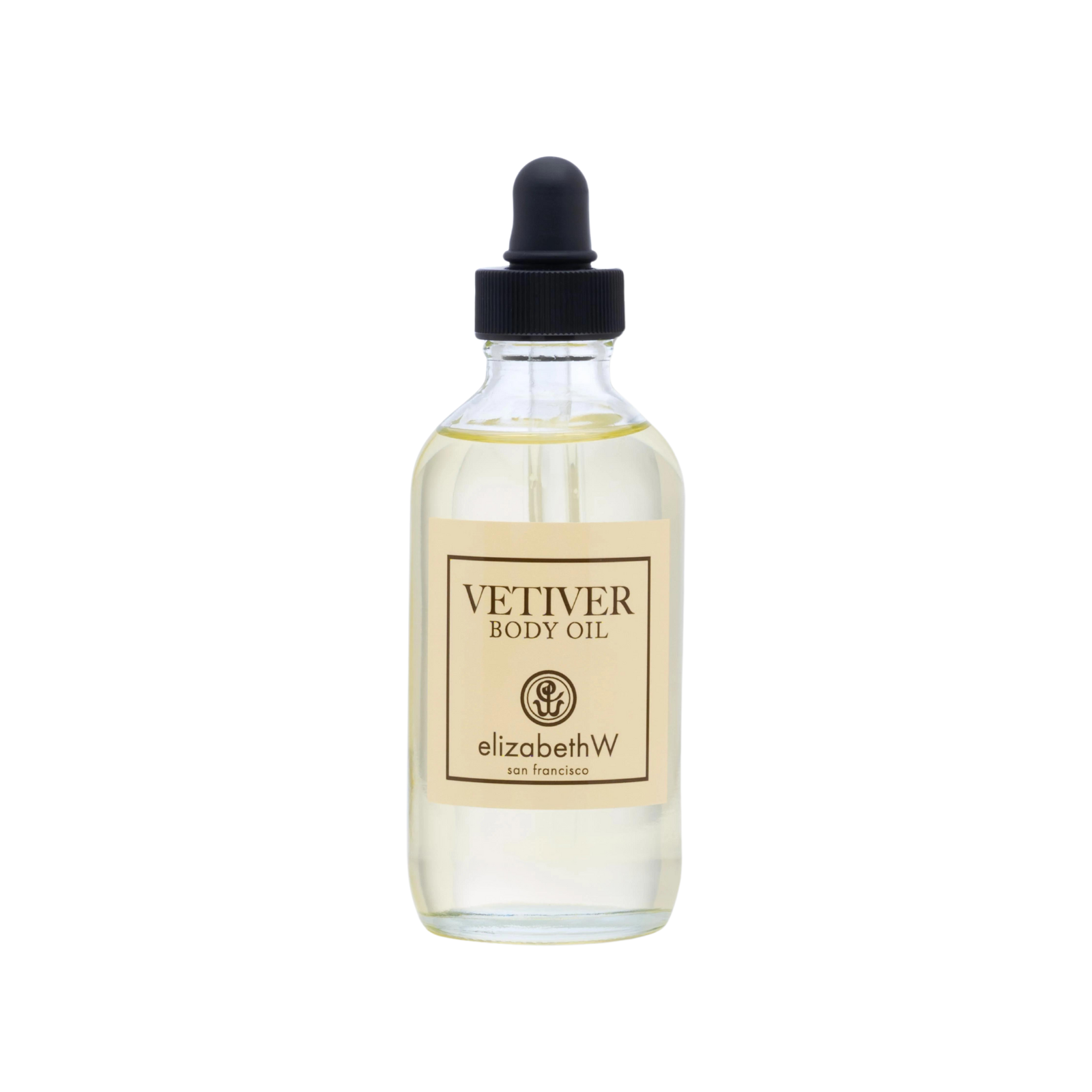 Elizabeth W Vetiver Body Oil for Women - Natural Moisturizing & Relaxing Aromatherapy Oil for Dry Skin, Massage & Spa Use