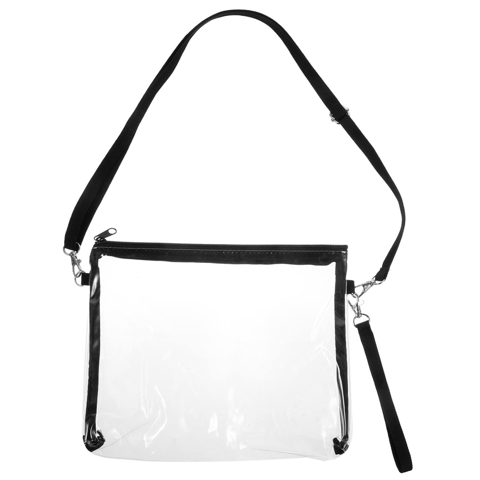 HANABASS Clear PVC Messenger Bag for Women - Transparent Crossbody Purse, Stadium Approved Tote for Concerts, Festivals & Events