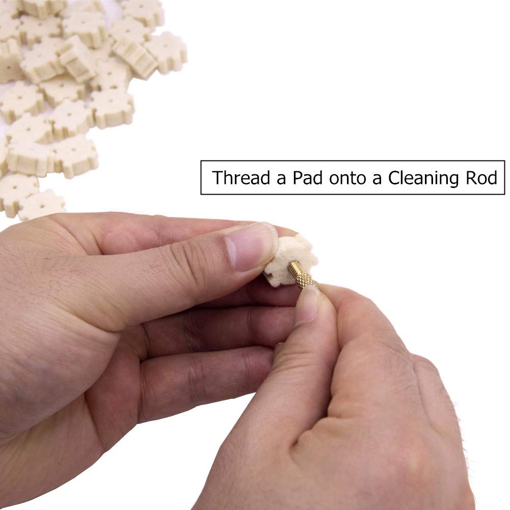 Beileshi .223/5.56 Chamber Cleaning Pads with Attachment - Gun Cleaning Kit for AR-15, Rifle & Pistol Maintenance - Perfect for Range Day, Hunting & Firearm Care